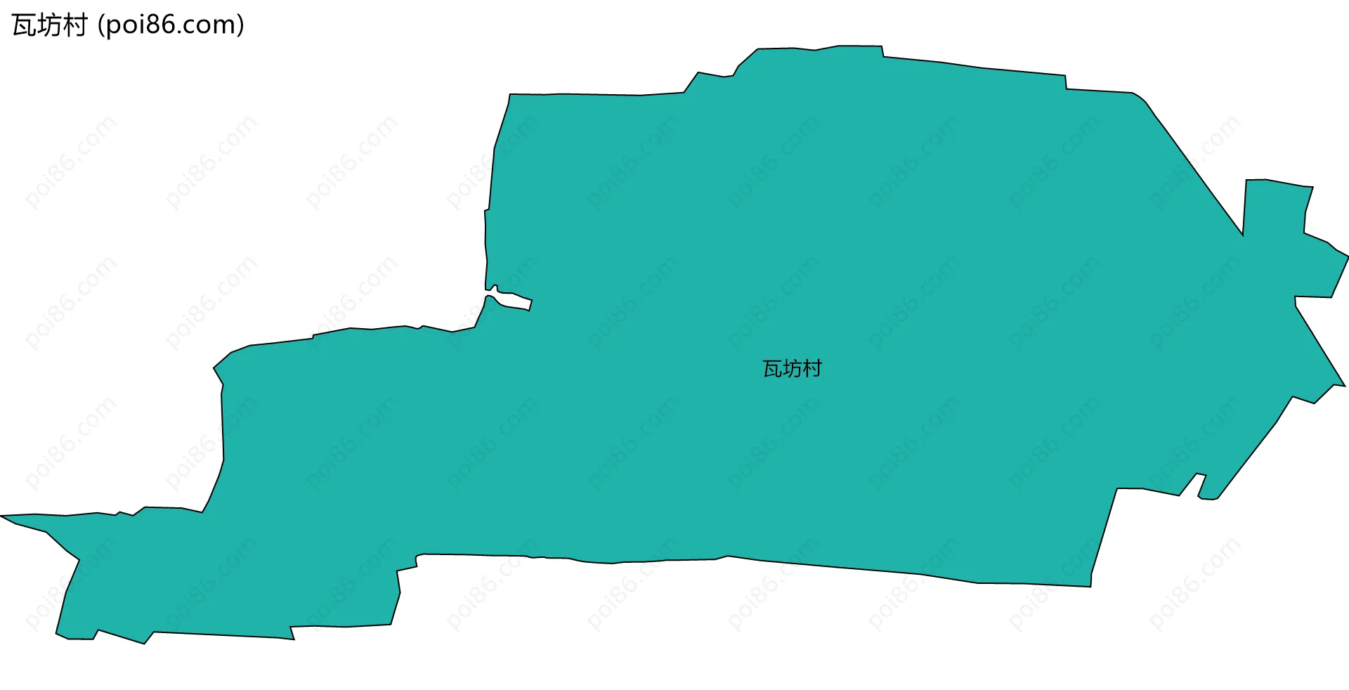 瓦坊村边界地图