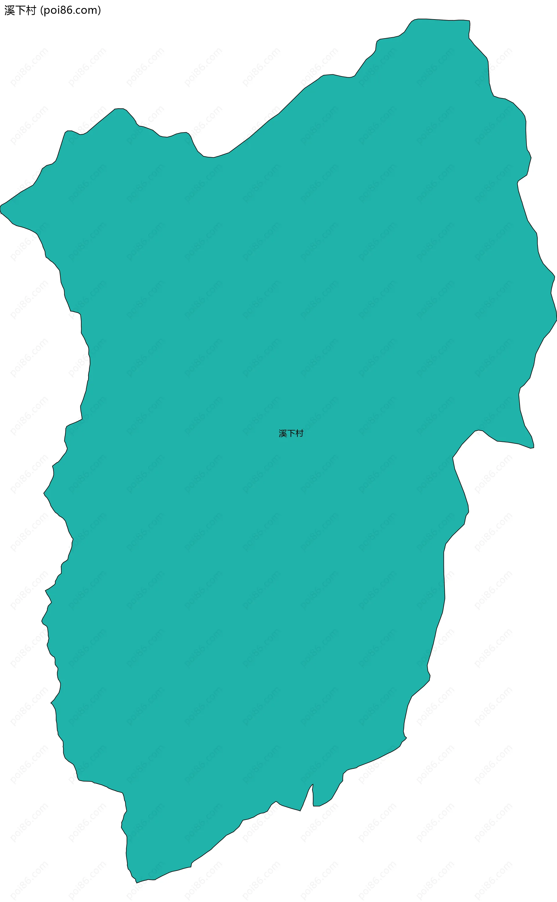 溪下村边界地图