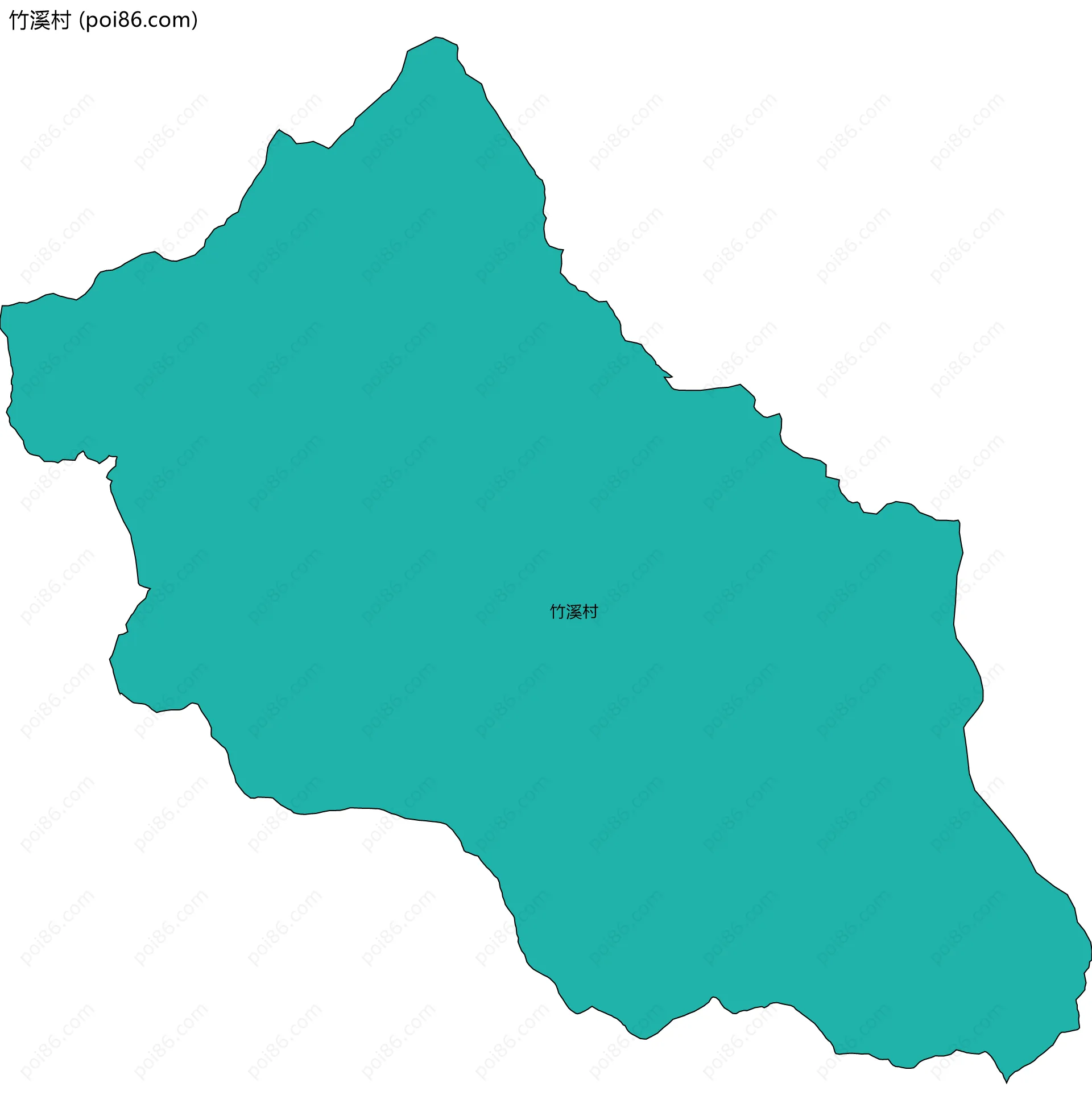 竹溪村边界地图