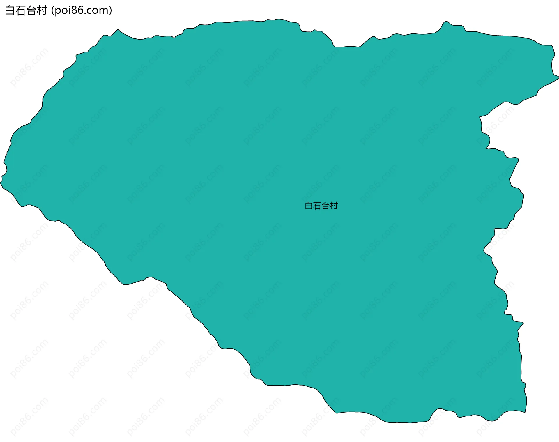 白石台村边界地图