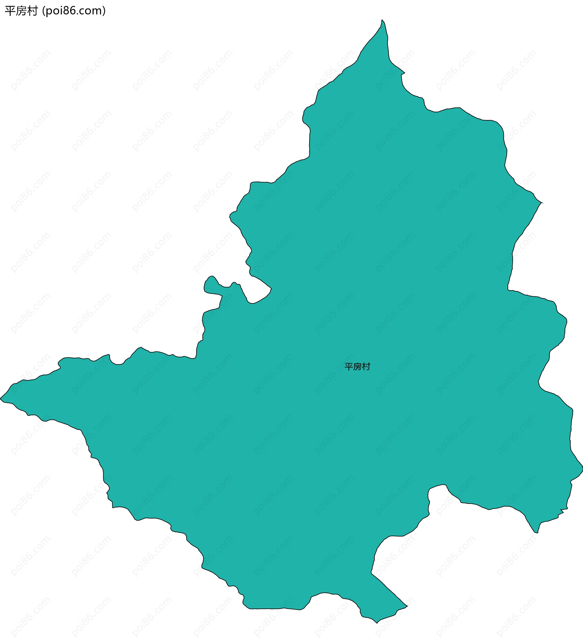 平房村边界地图