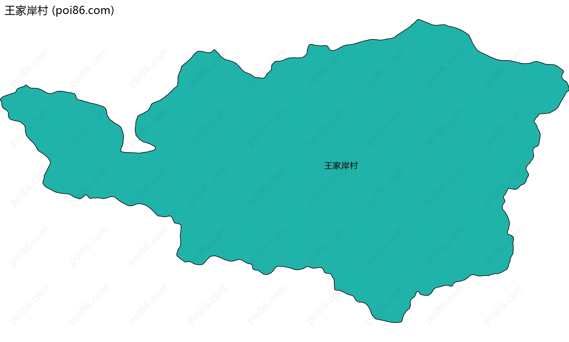 王家岸村边界地图