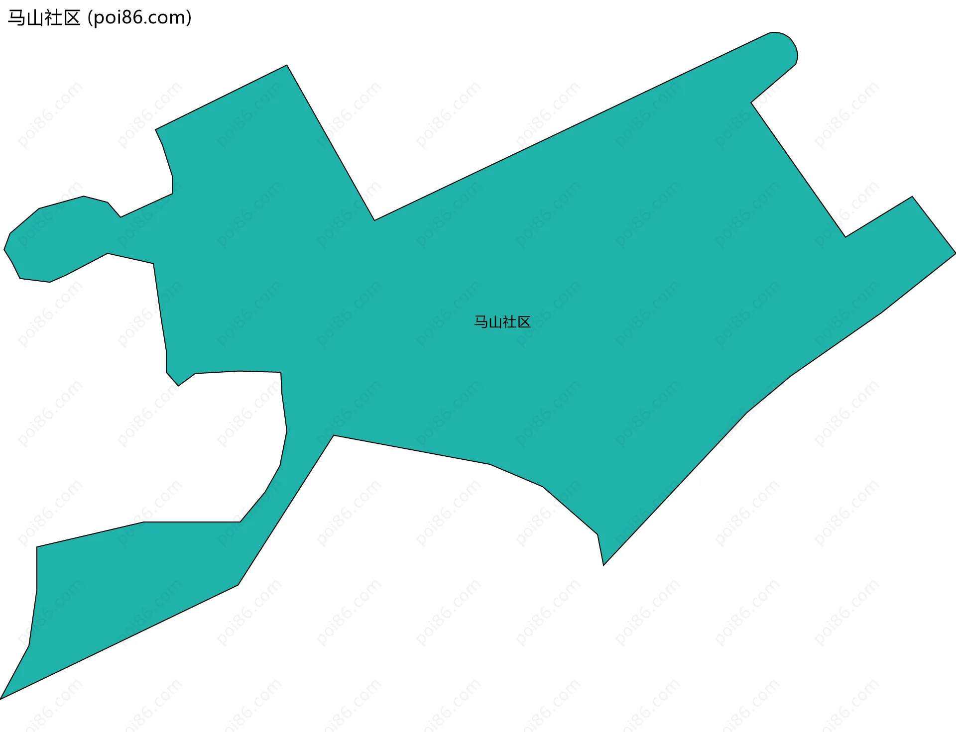 马山社区边界地图