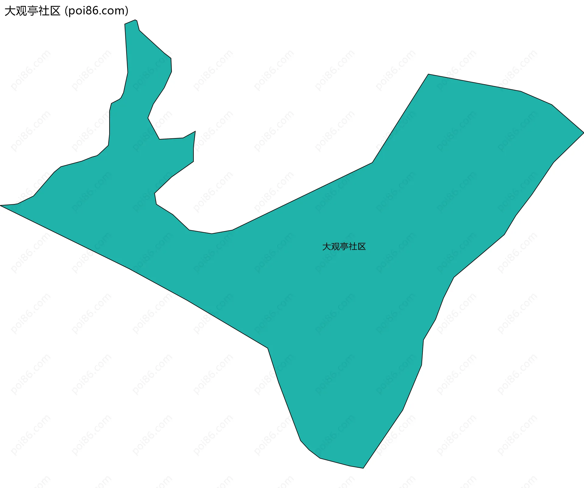 大观亭社区边界地图
