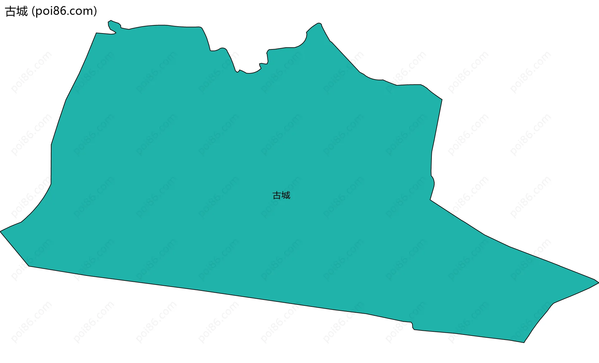 古城边界地图