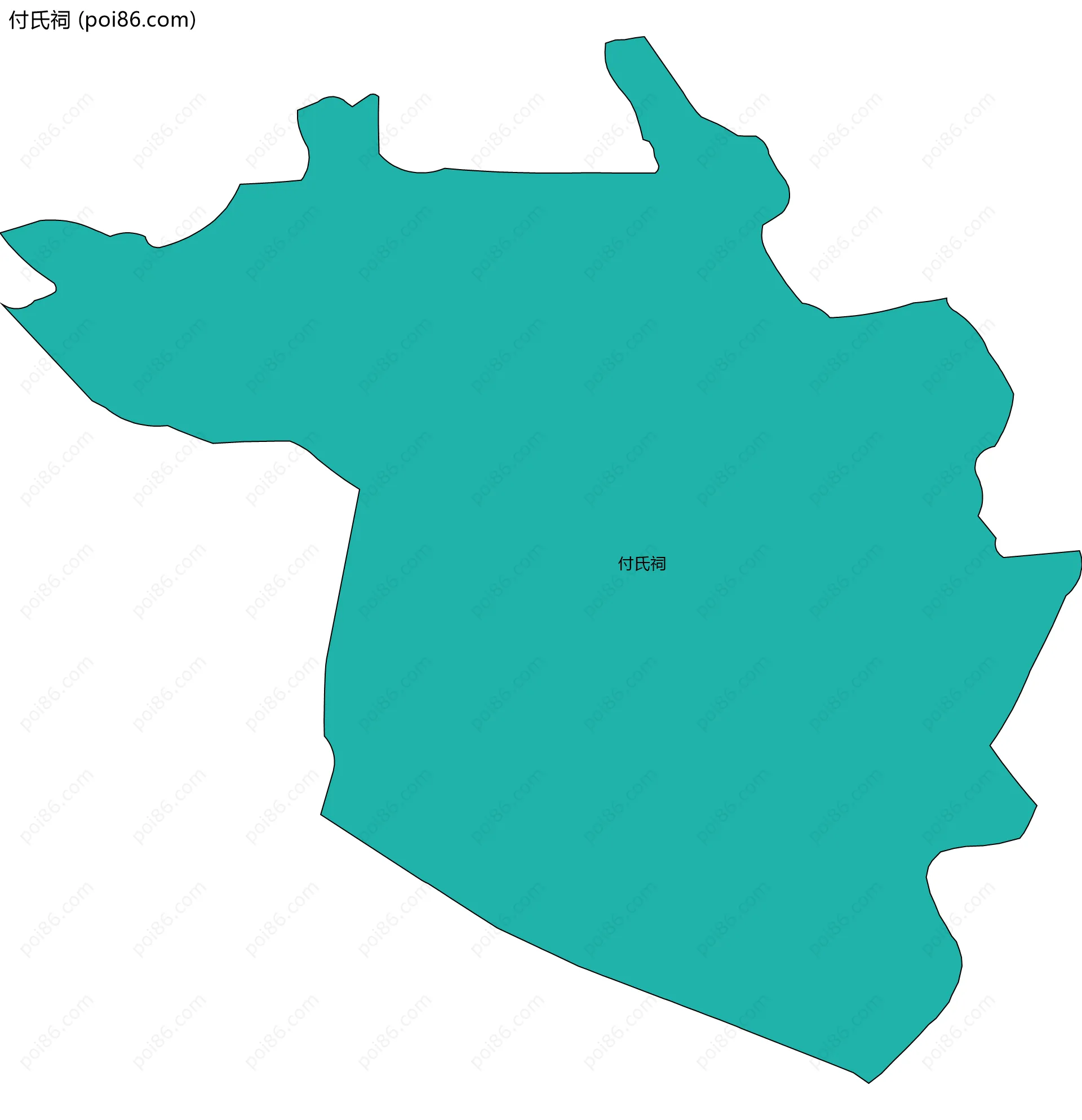 付氏祠边界地图