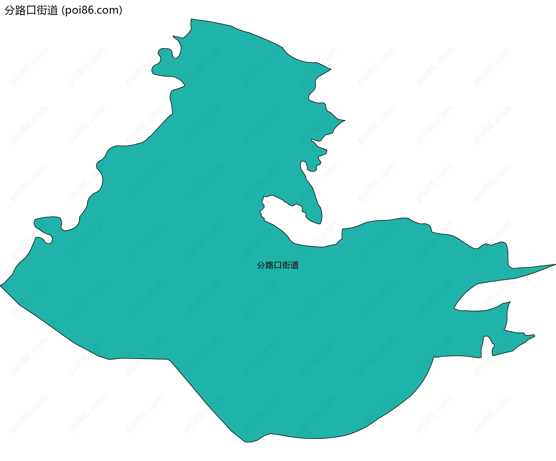 分路口街道边界地图
