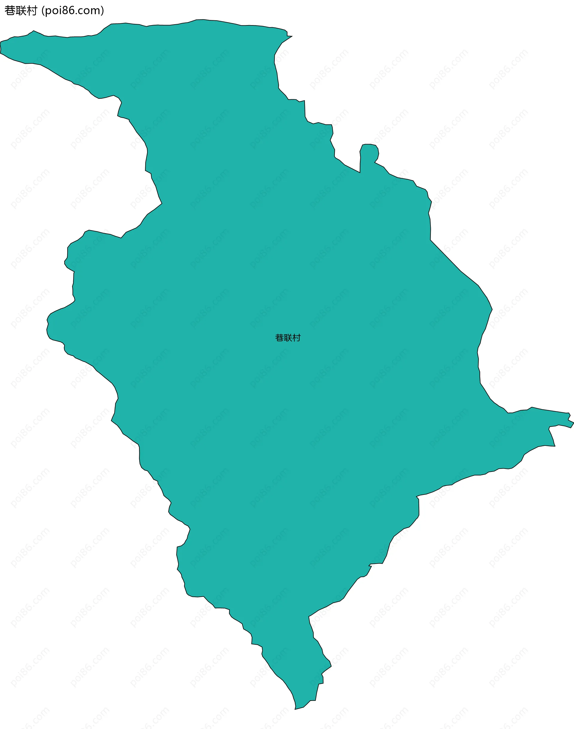 巷联村边界地图