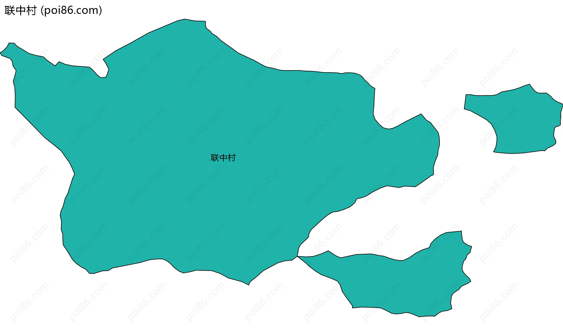 联中村边界地图