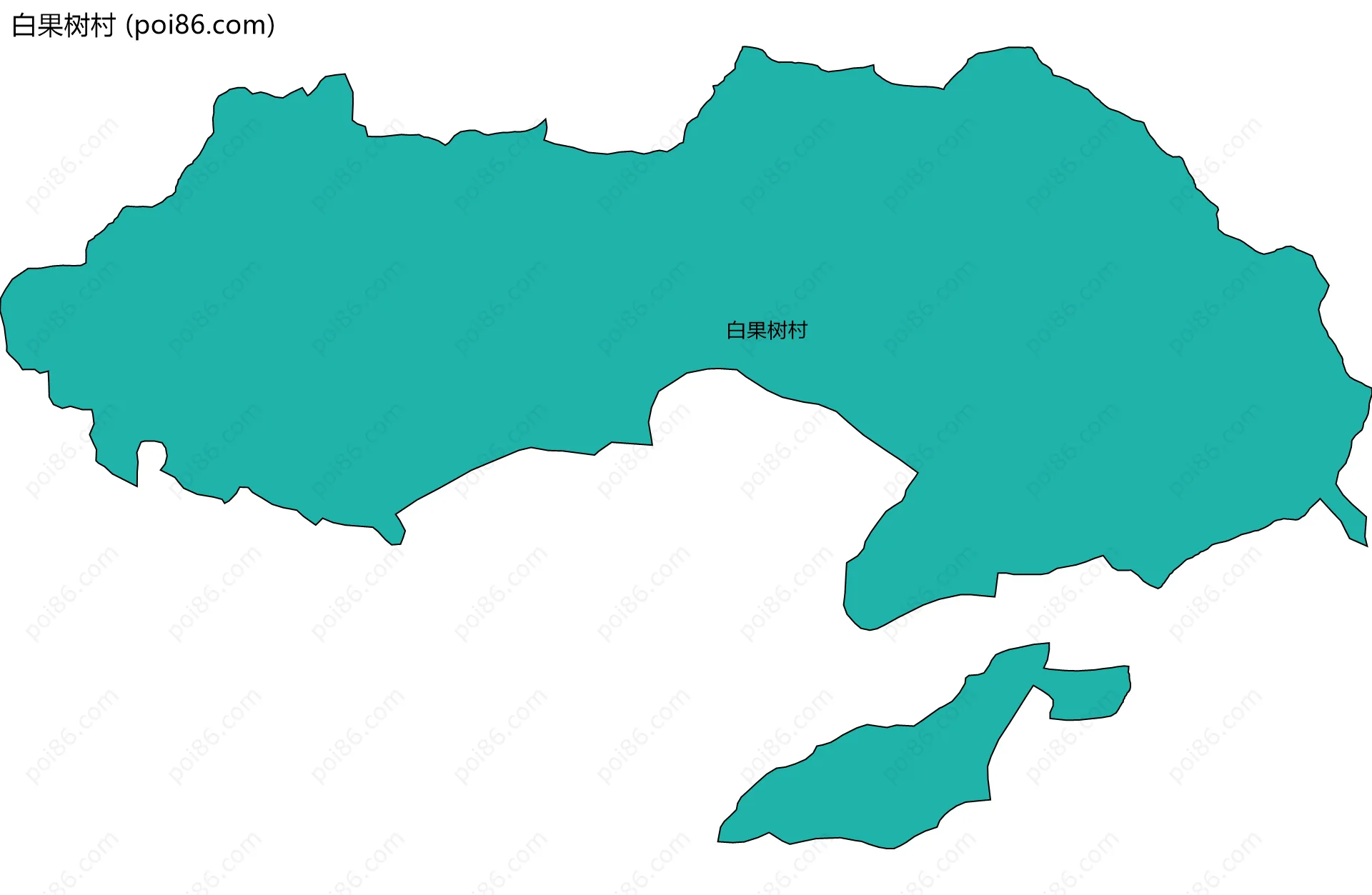 白果树村边界地图