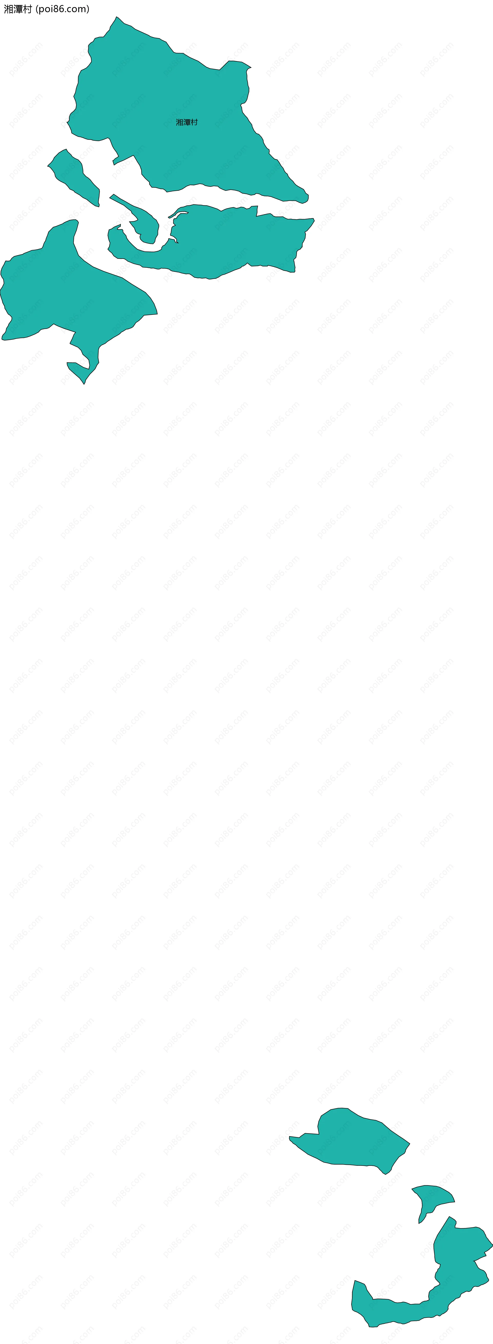 湘潭村边界地图