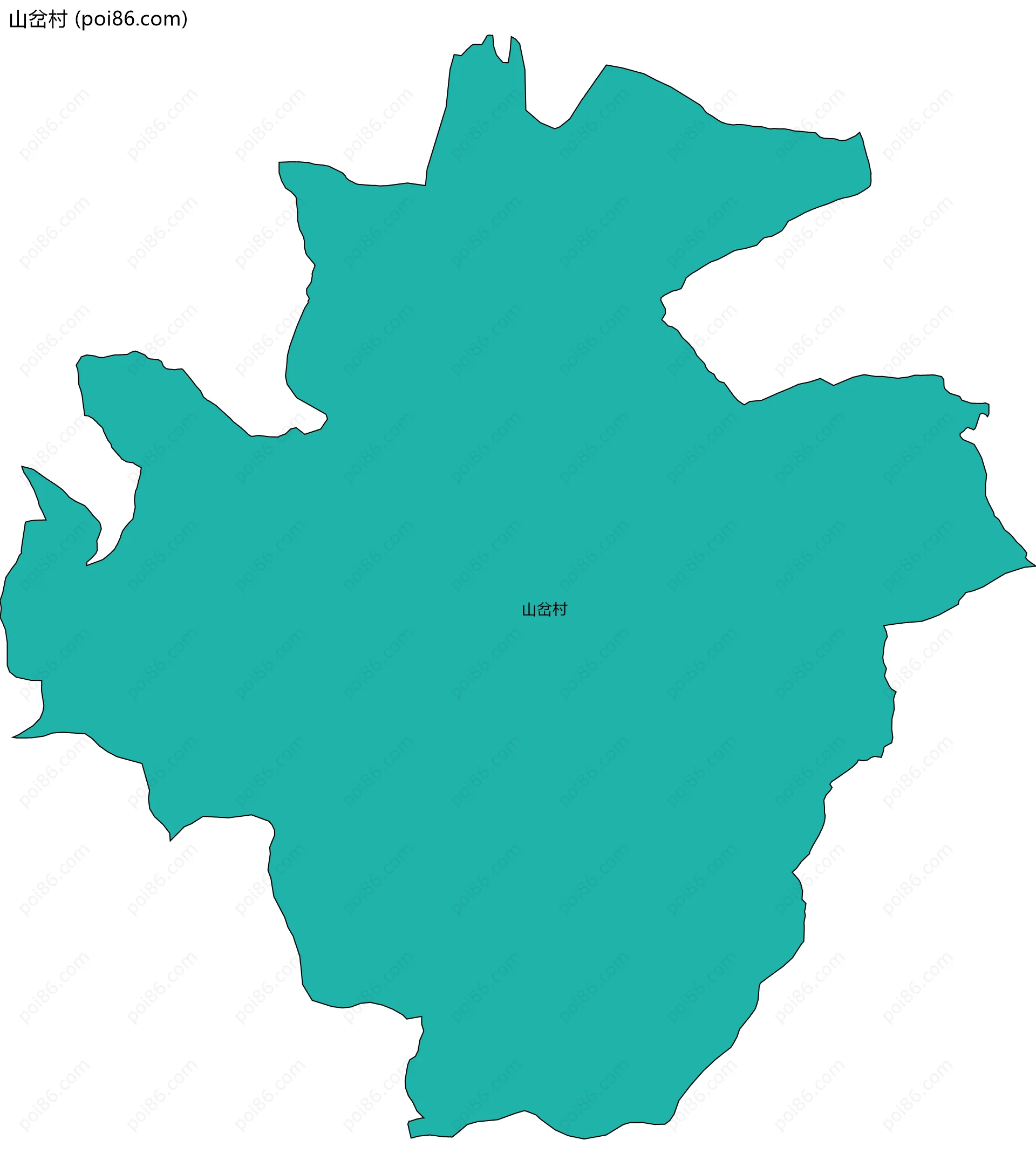 山岔村边界地图