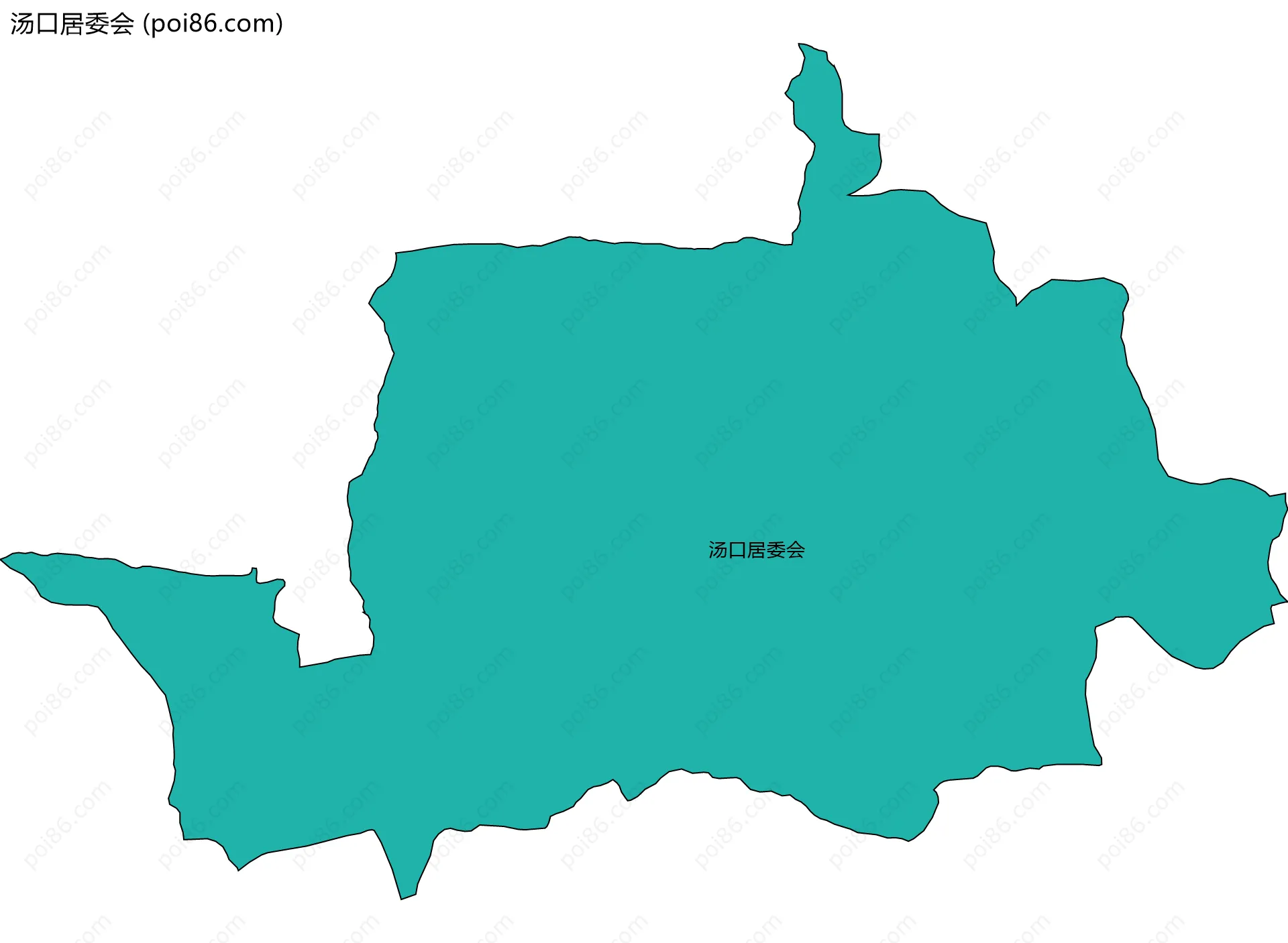 汤口居委会边界地图
