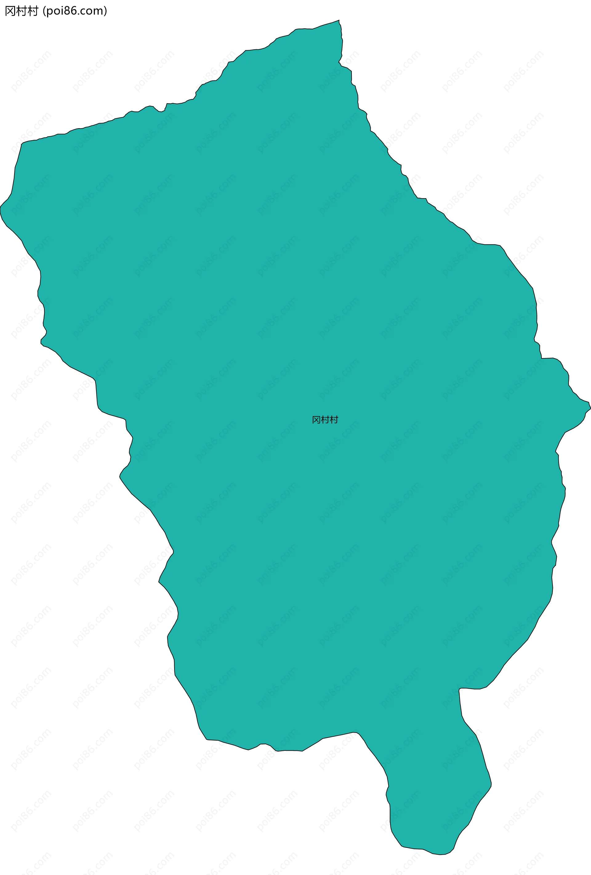 冈村村边界地图