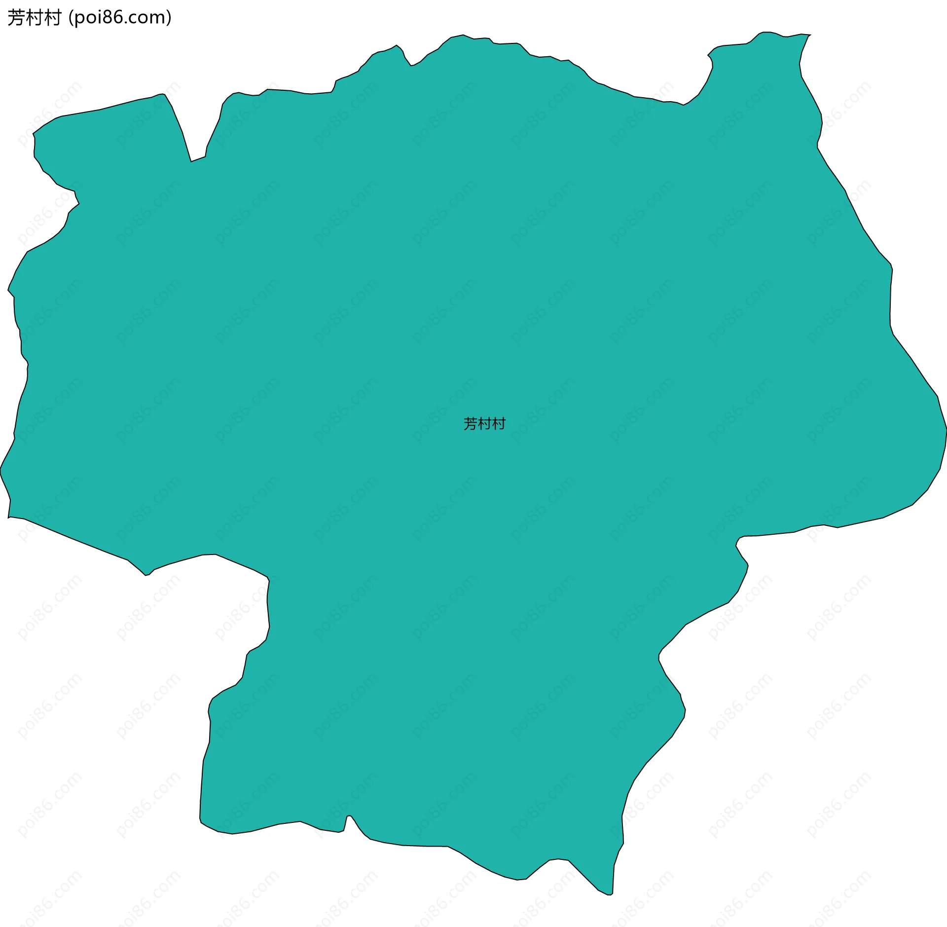 芳村村边界地图