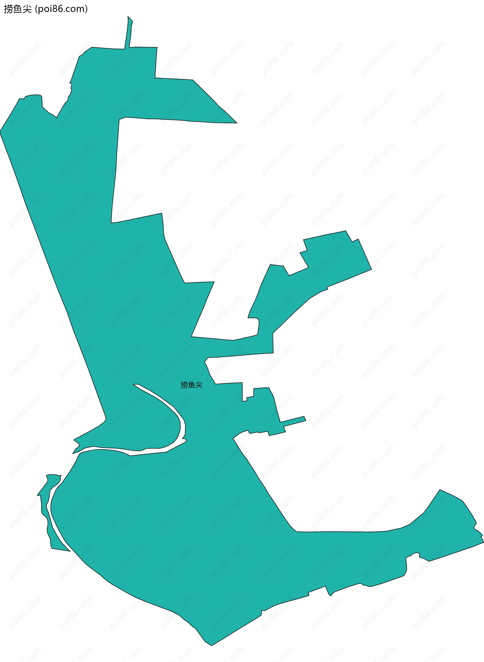 捞鱼尖边界地图