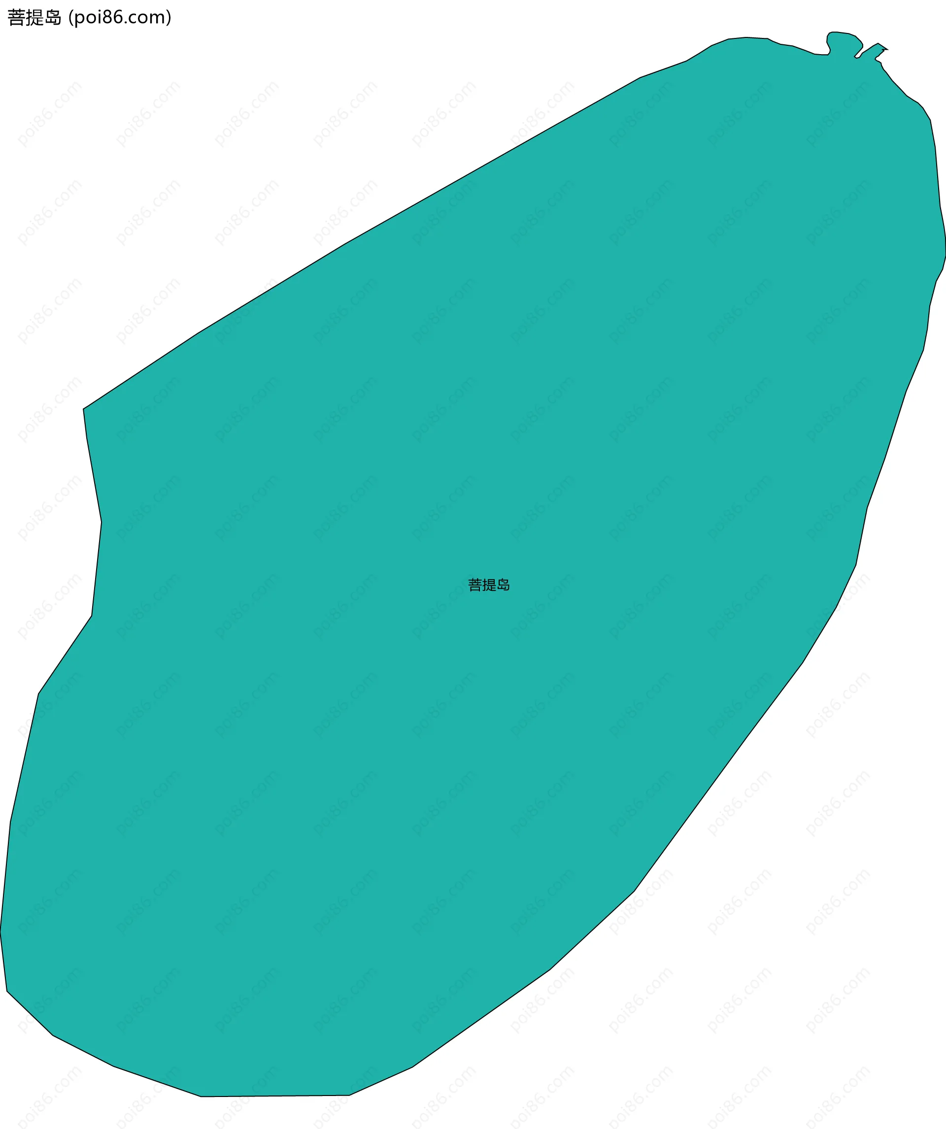 菩提岛边界地图