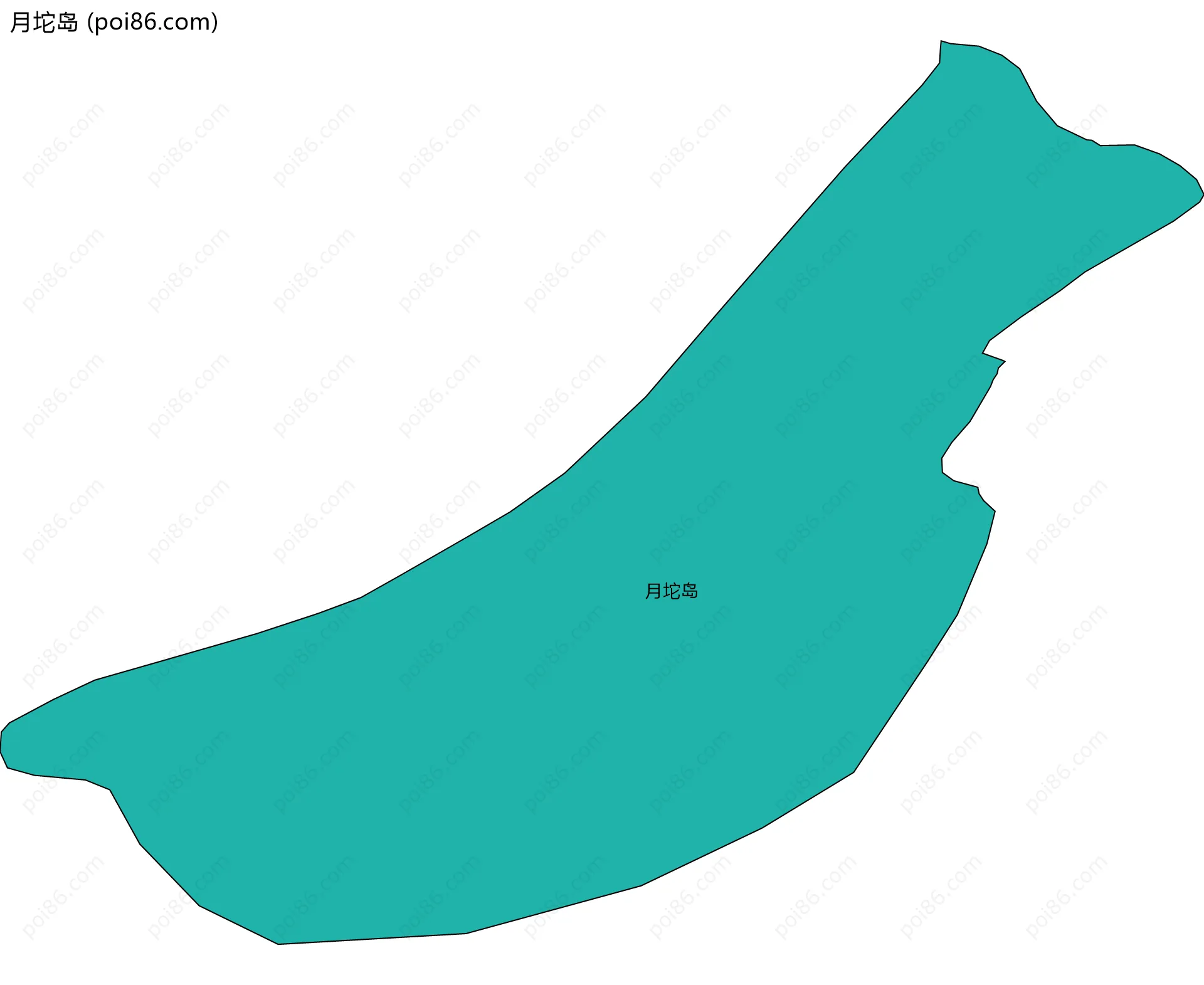 月坨岛边界地图
