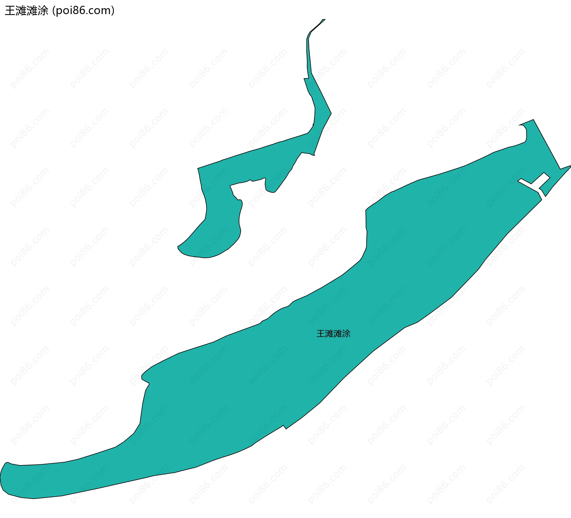 王滩滩涂边界地图