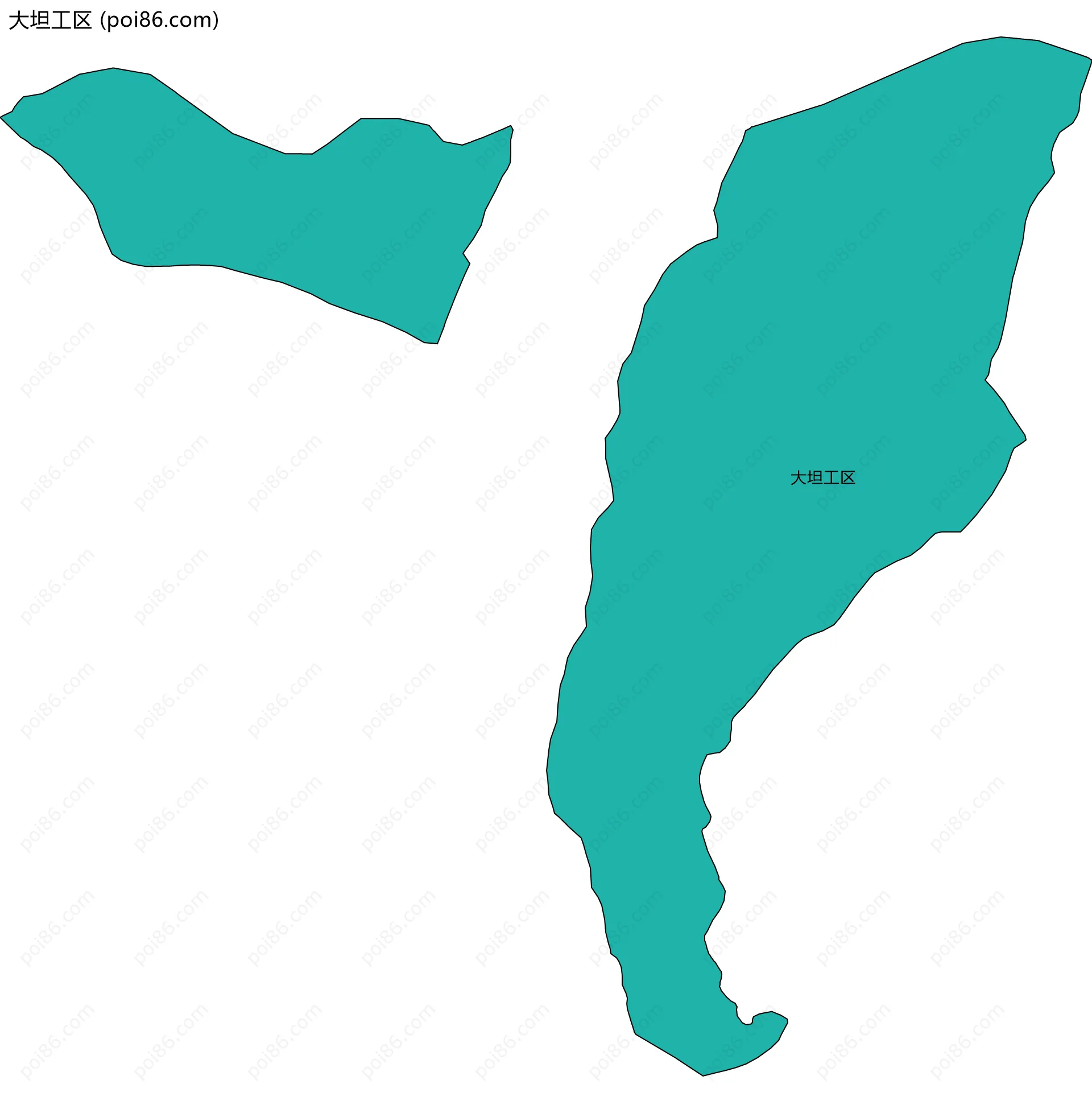 大坦工区边界地图