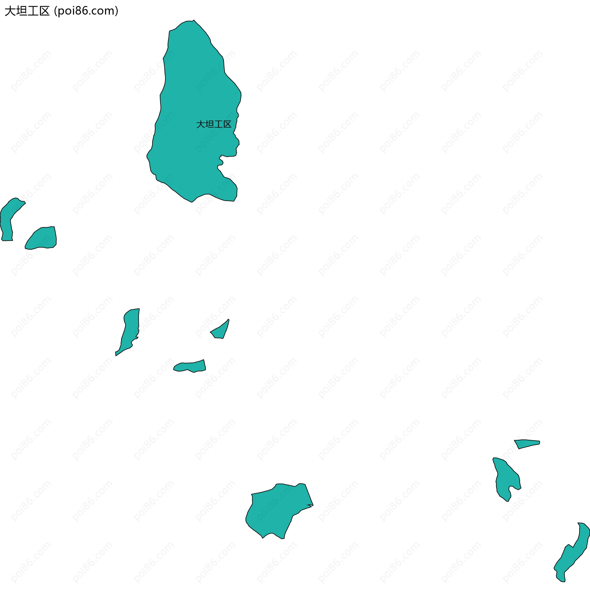 大坦工区边界地图