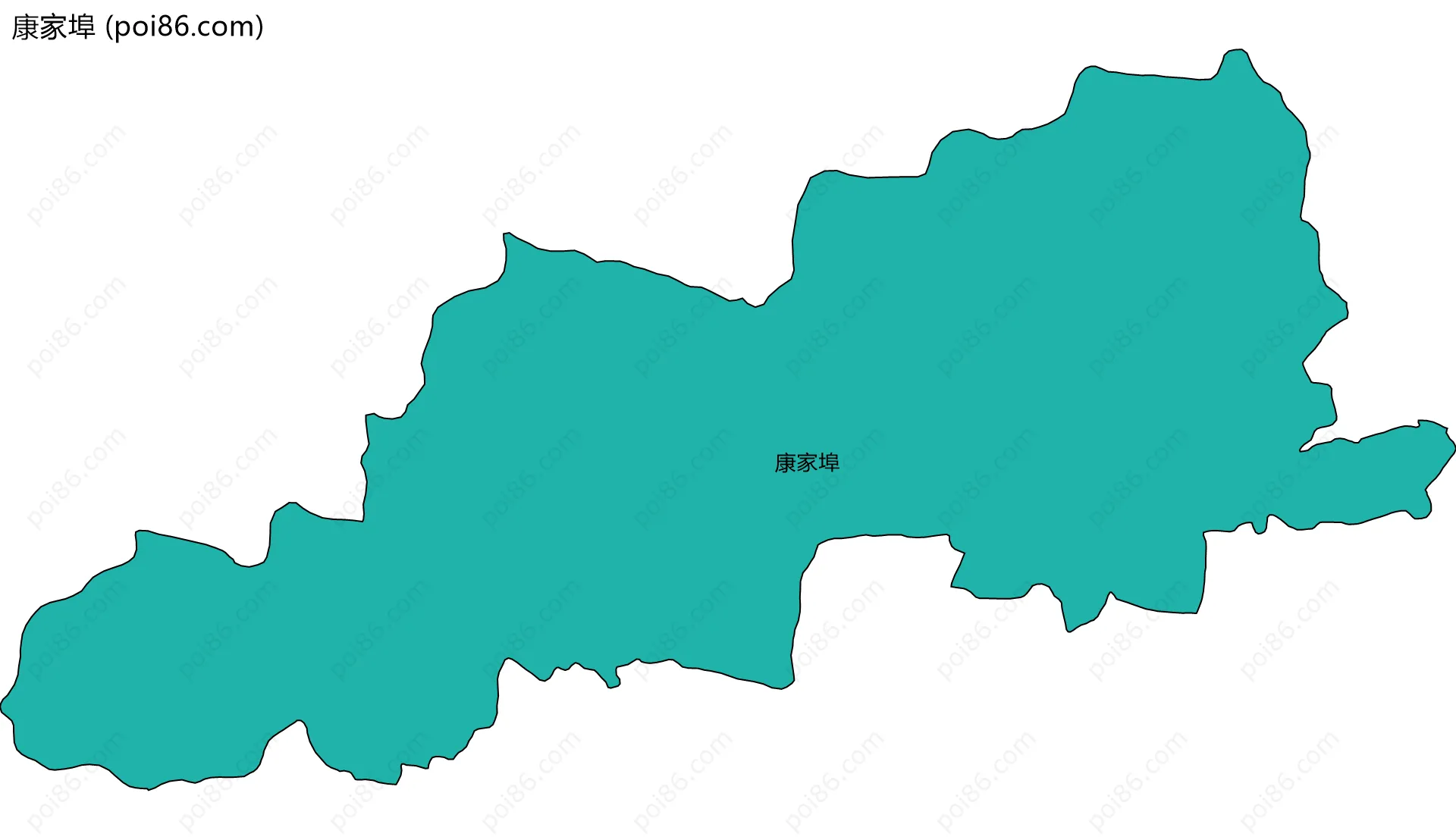 康家埠边界地图