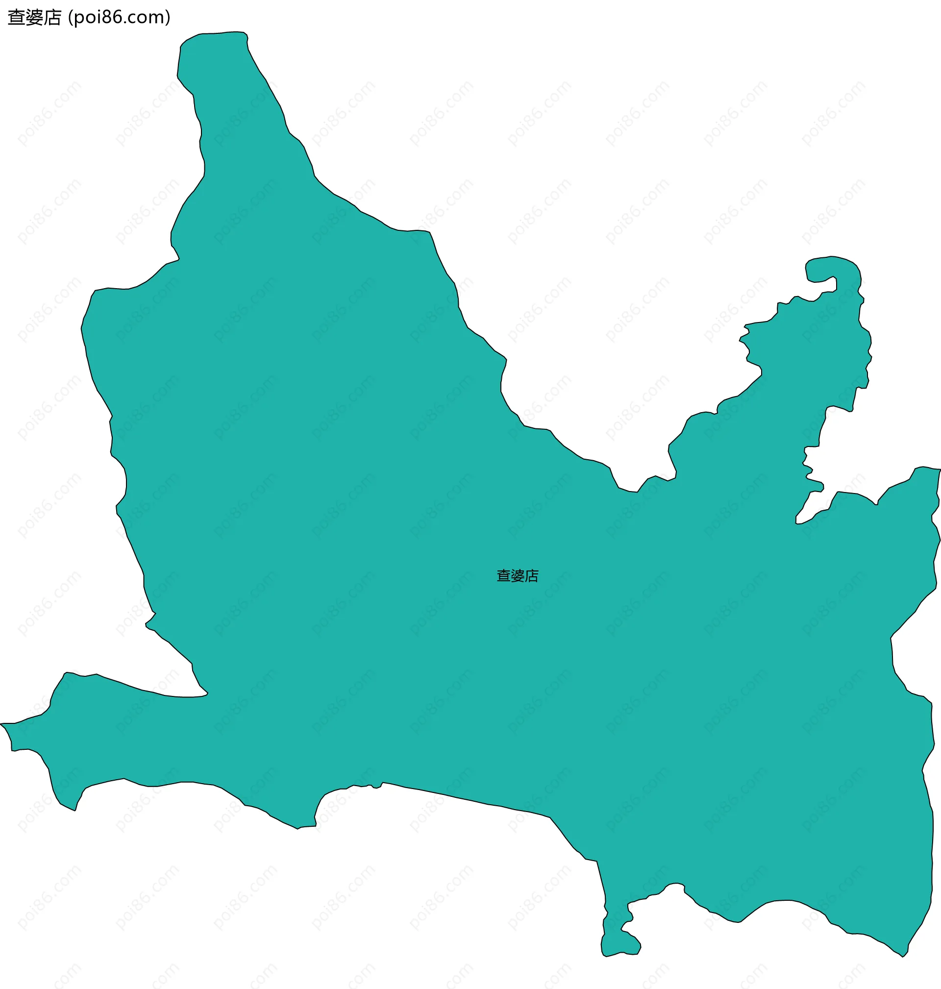 查婆店边界地图