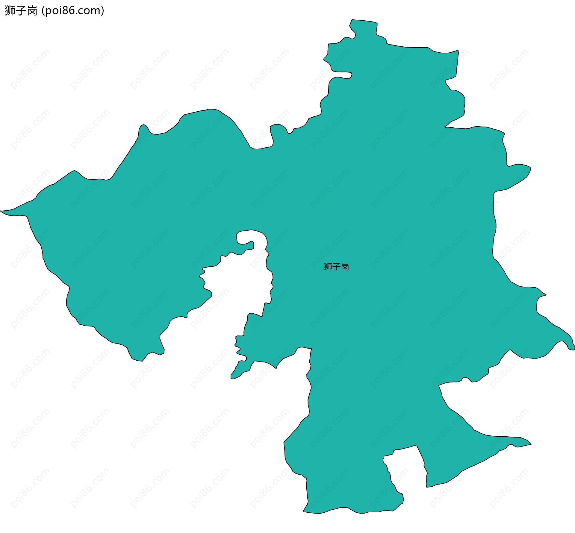 狮子岗边界地图