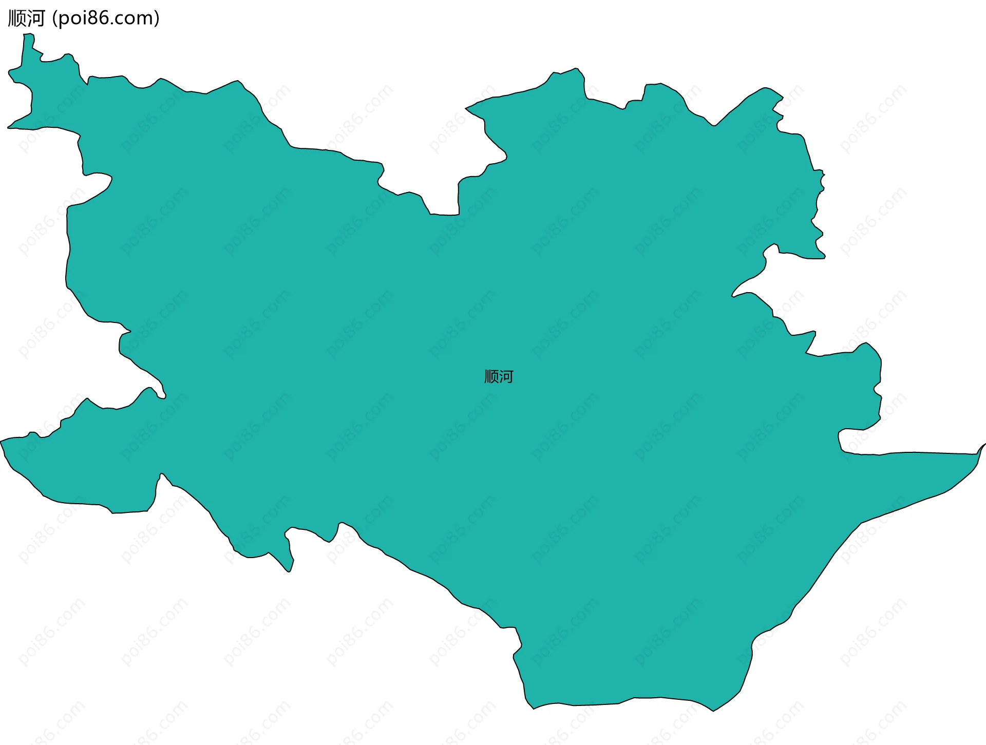 顺河边界地图