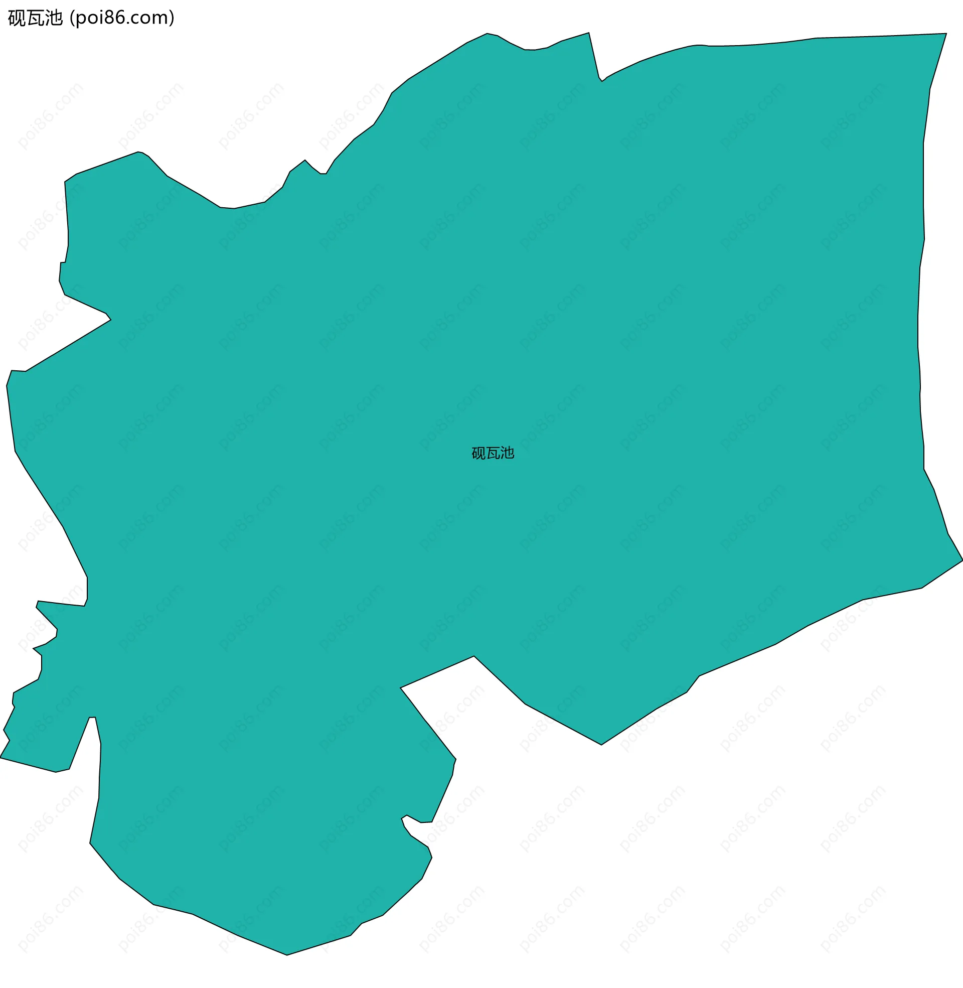 砚瓦池边界地图