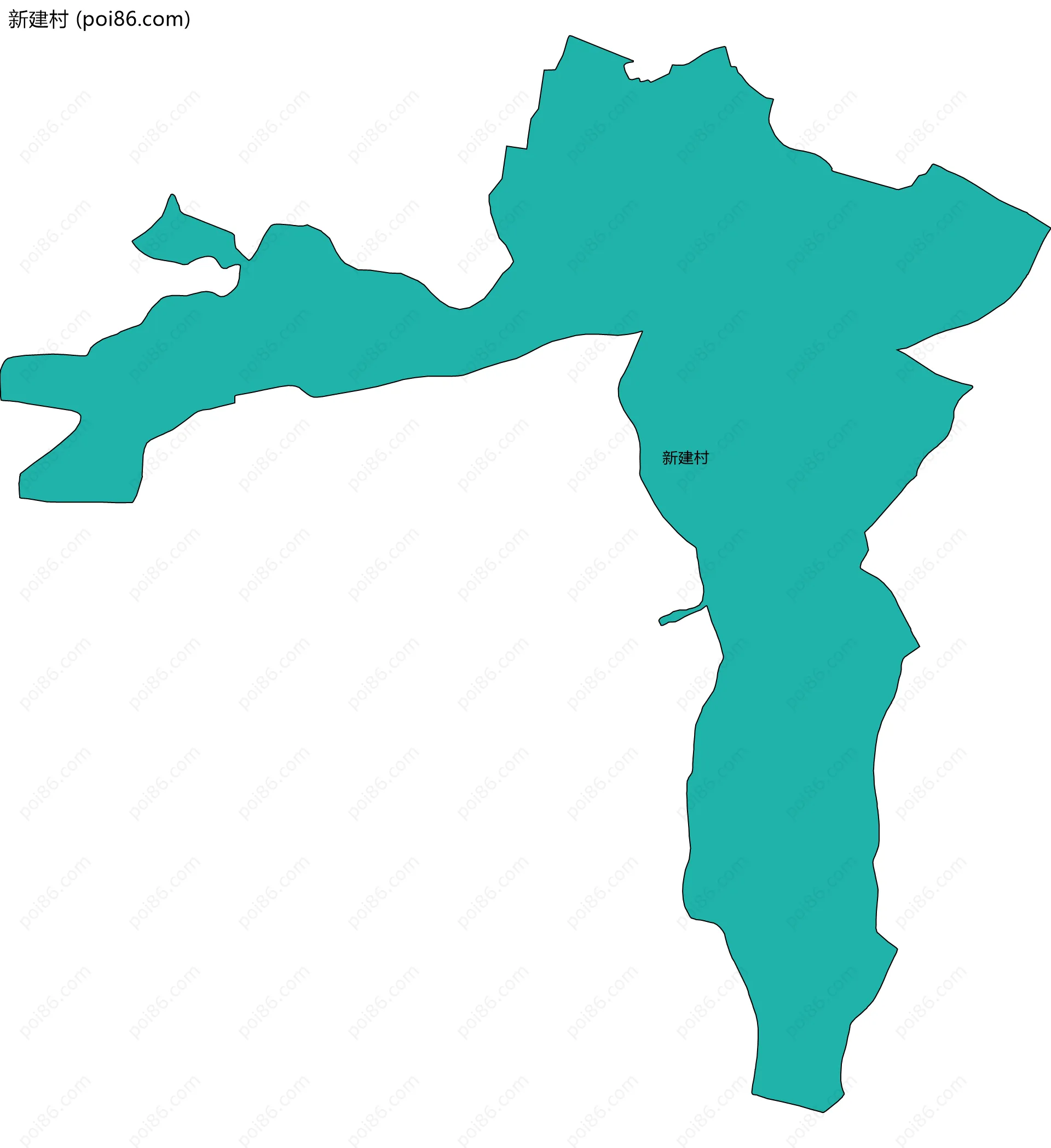 新建村边界地图