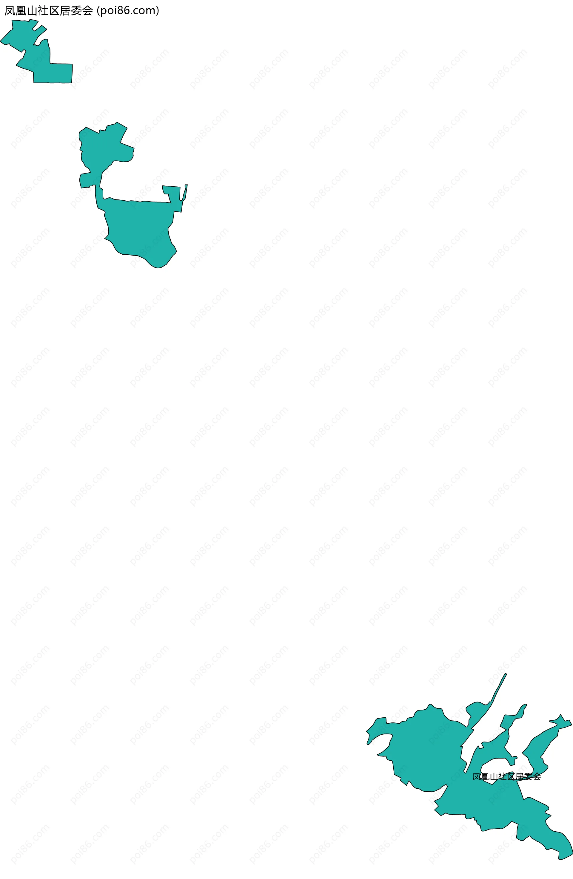 凤凰山社区居委会边界地图