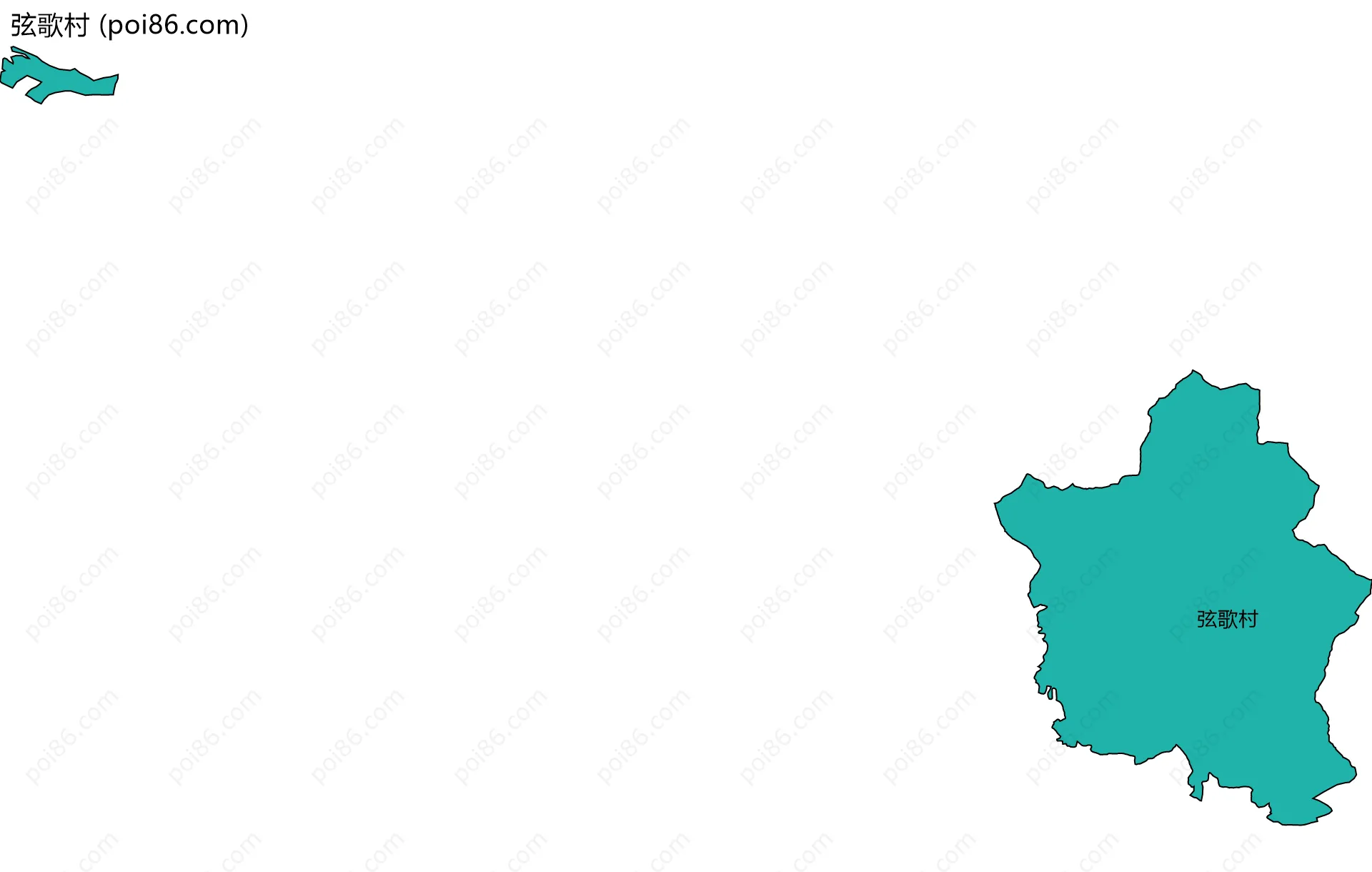 弦歌村边界地图