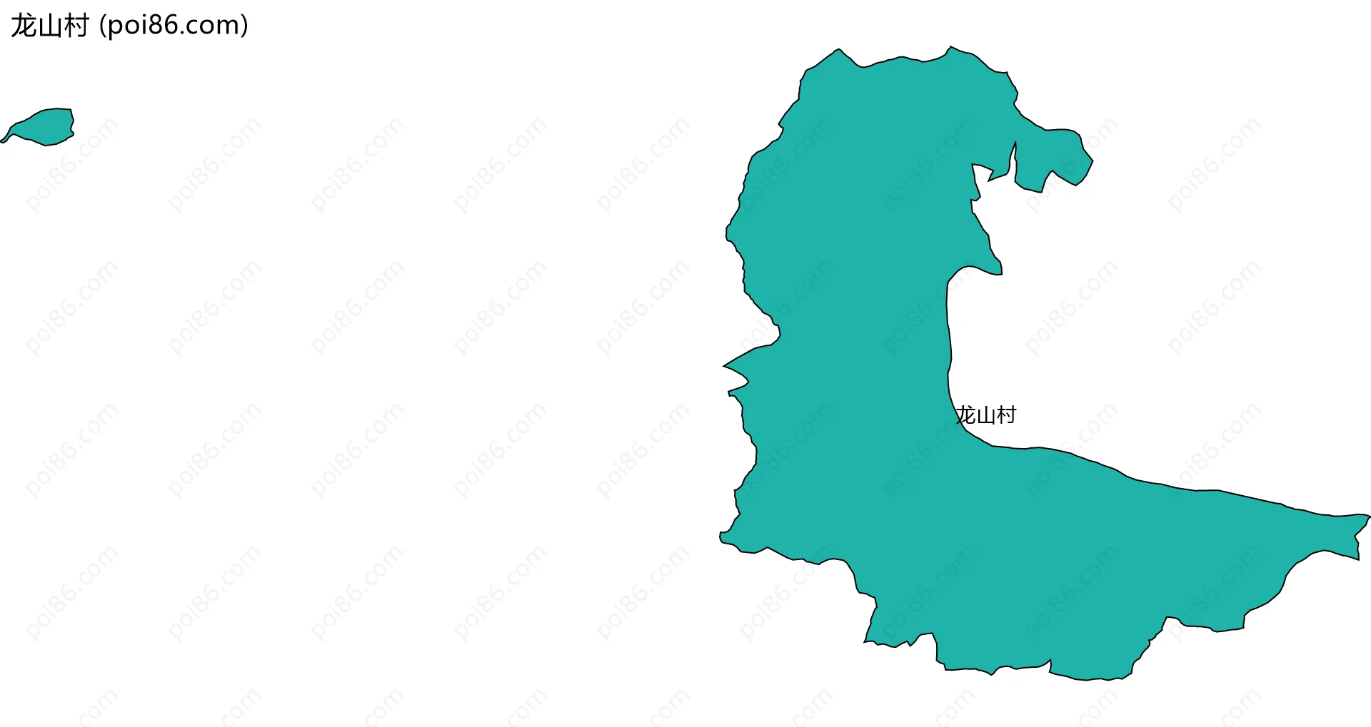 龙山村边界地图