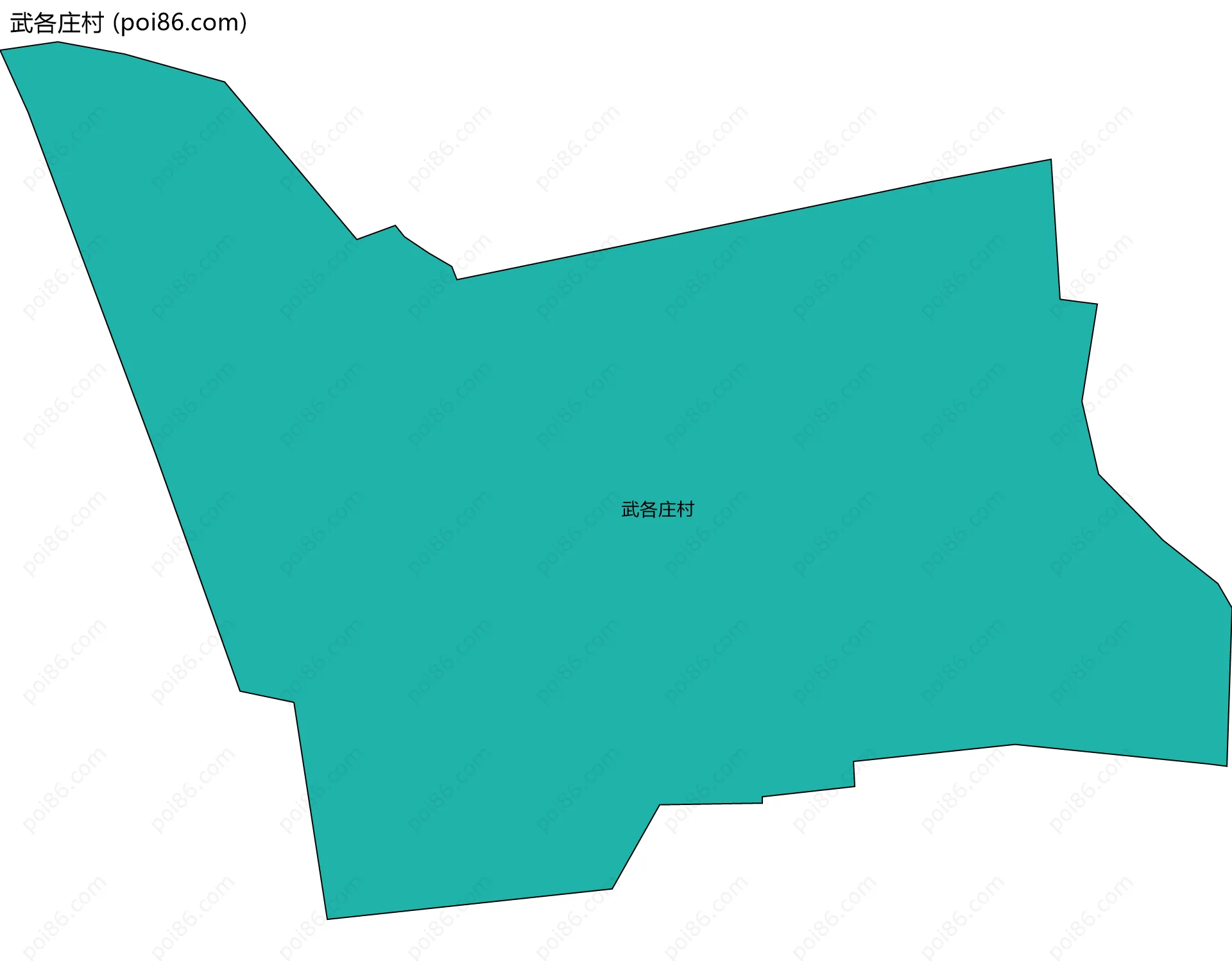 武各庄村边界地图
