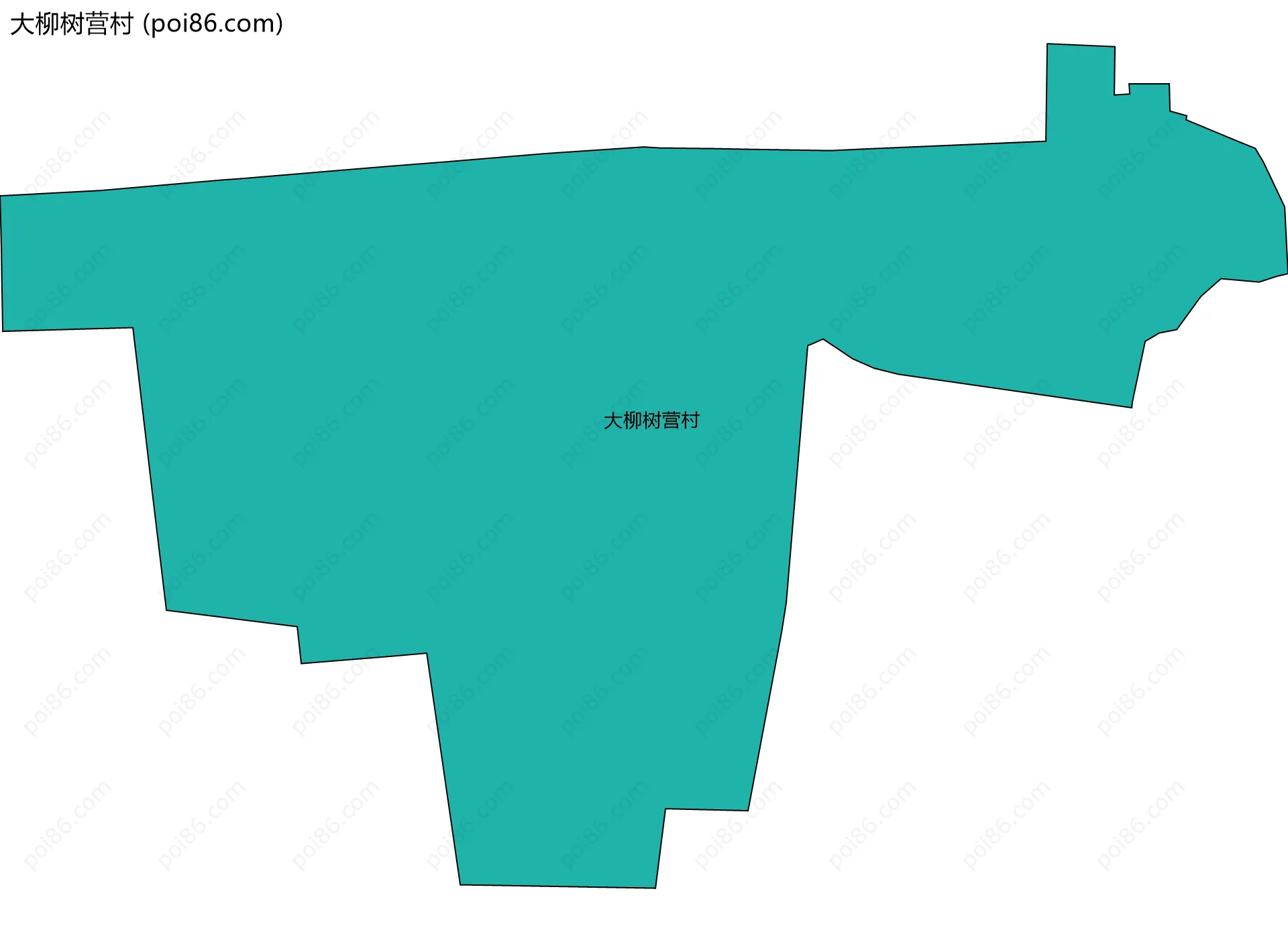 大柳树营村边界地图