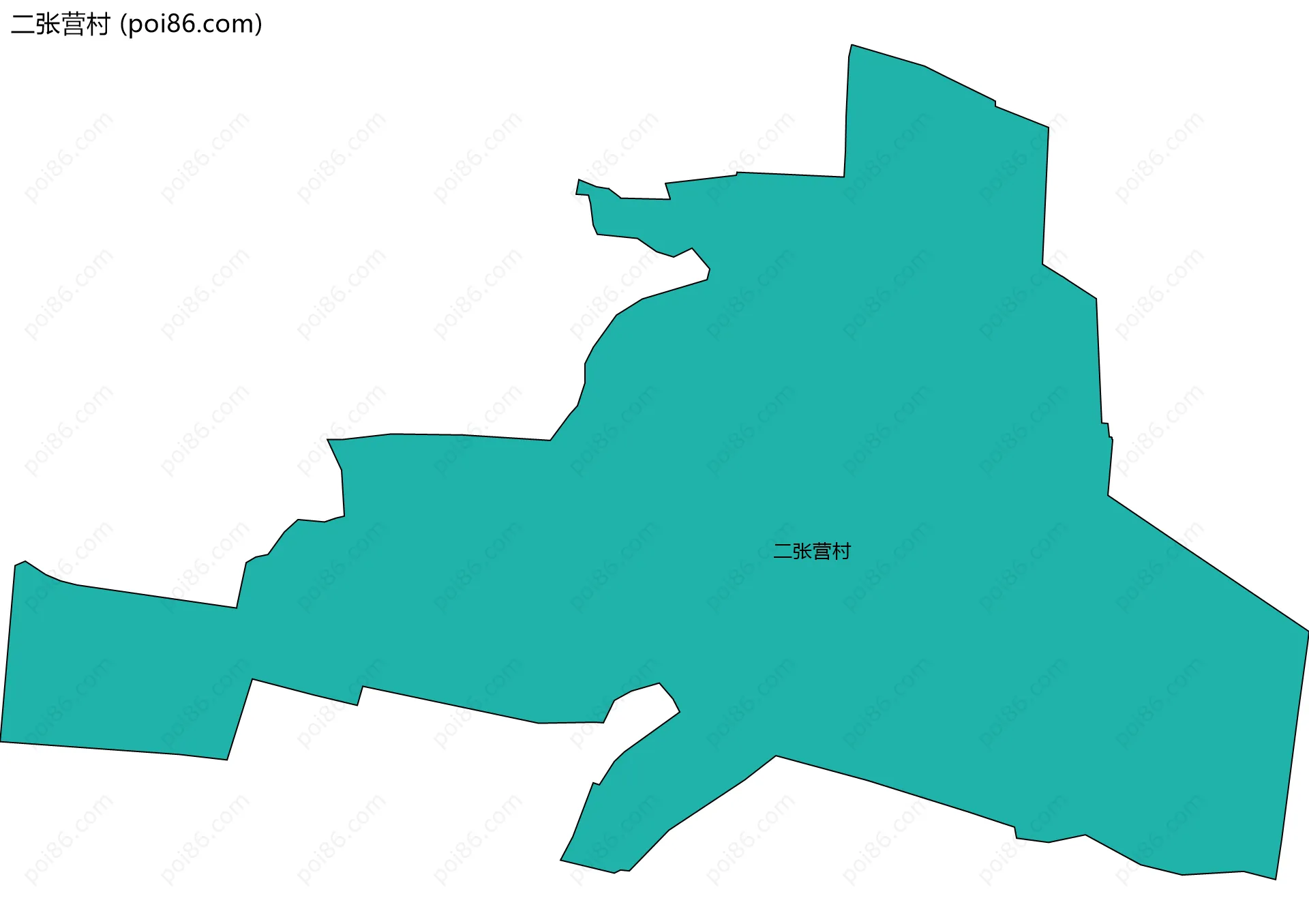 二张营村边界地图