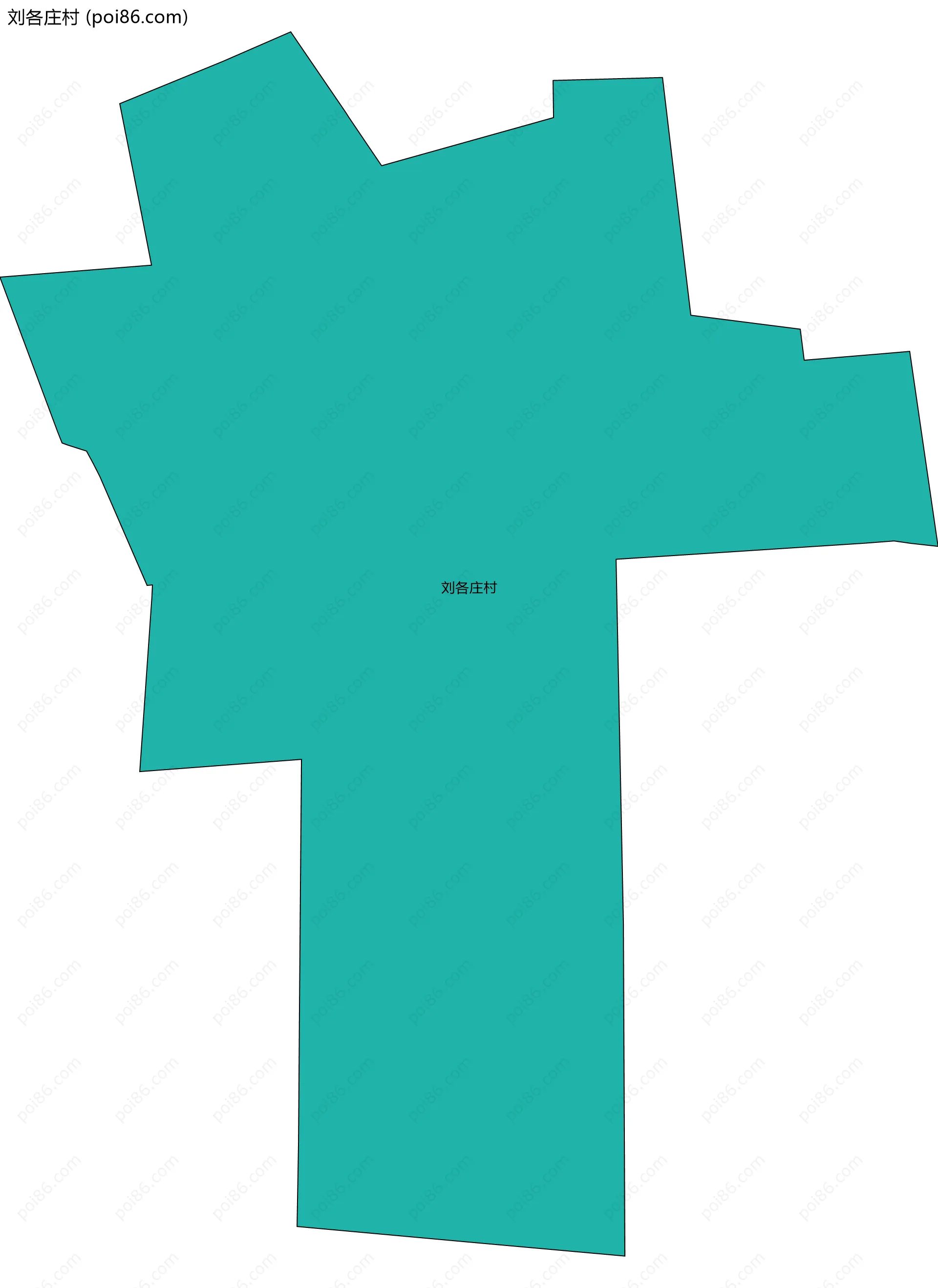 刘各庄村边界地图