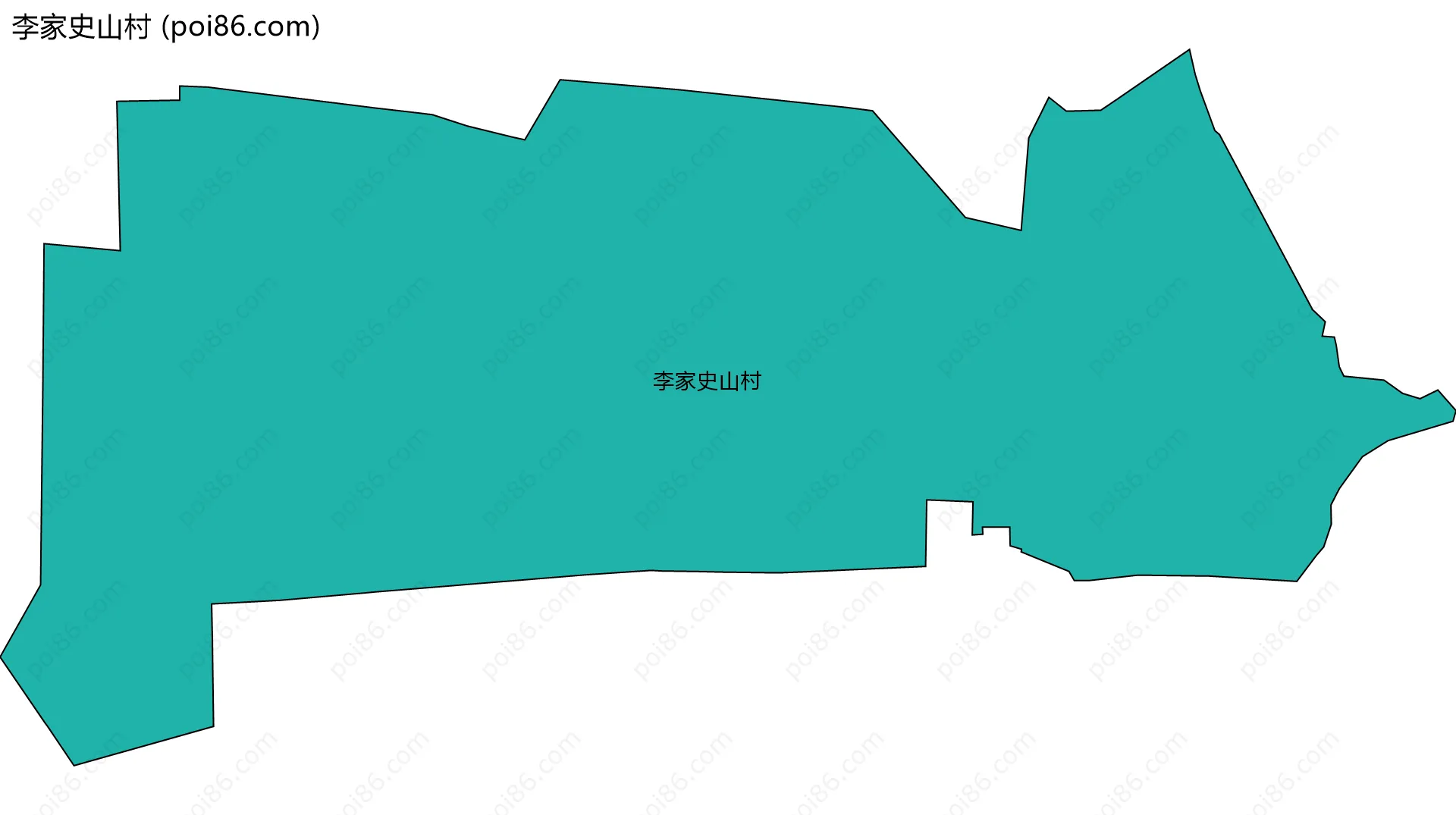 李家史山村边界地图