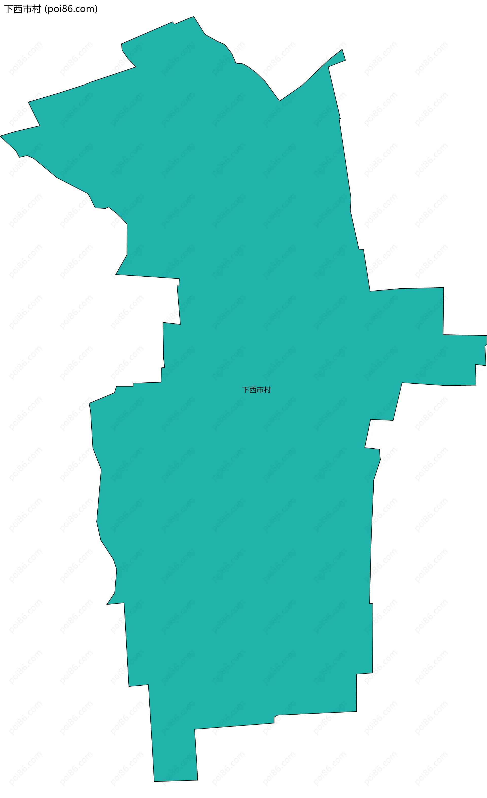 下西市村边界地图