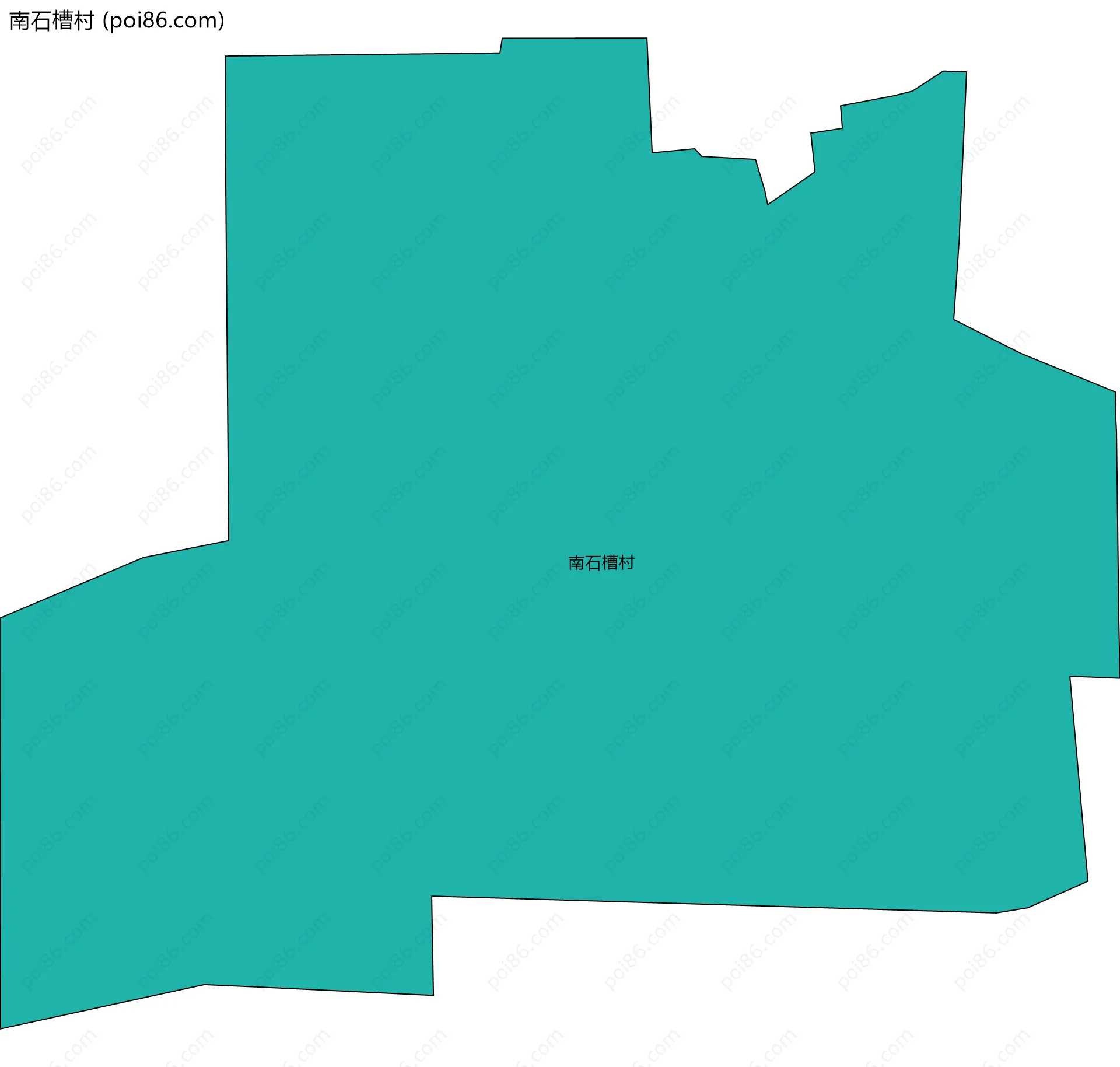 南石槽村边界地图
