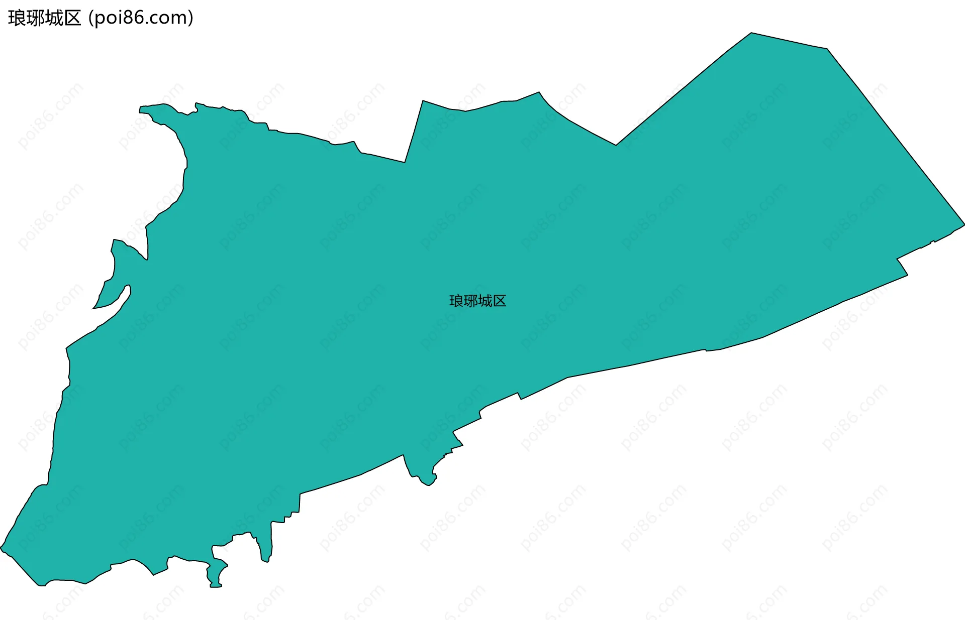 琅琊城区边界地图
