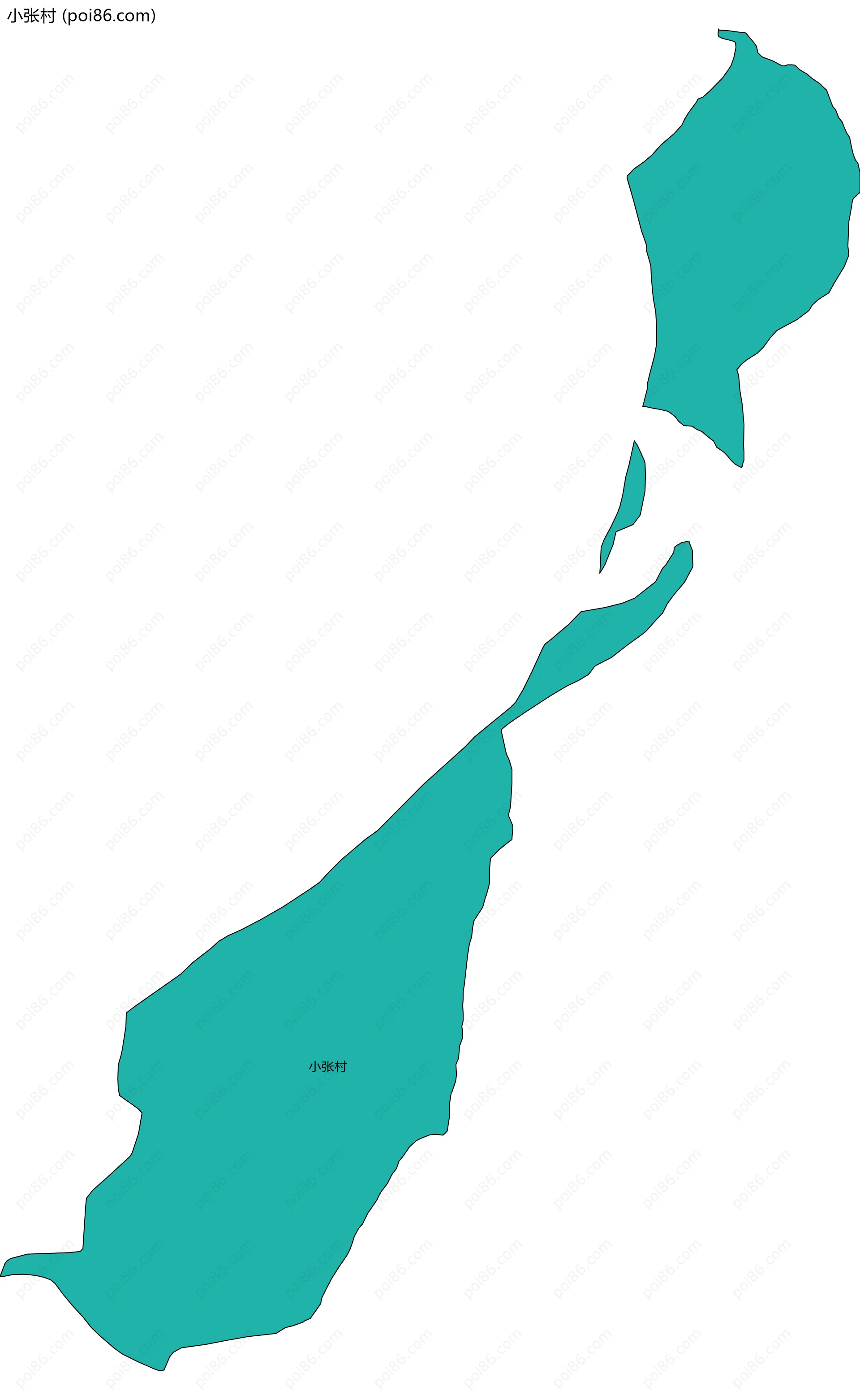 小张村边界地图