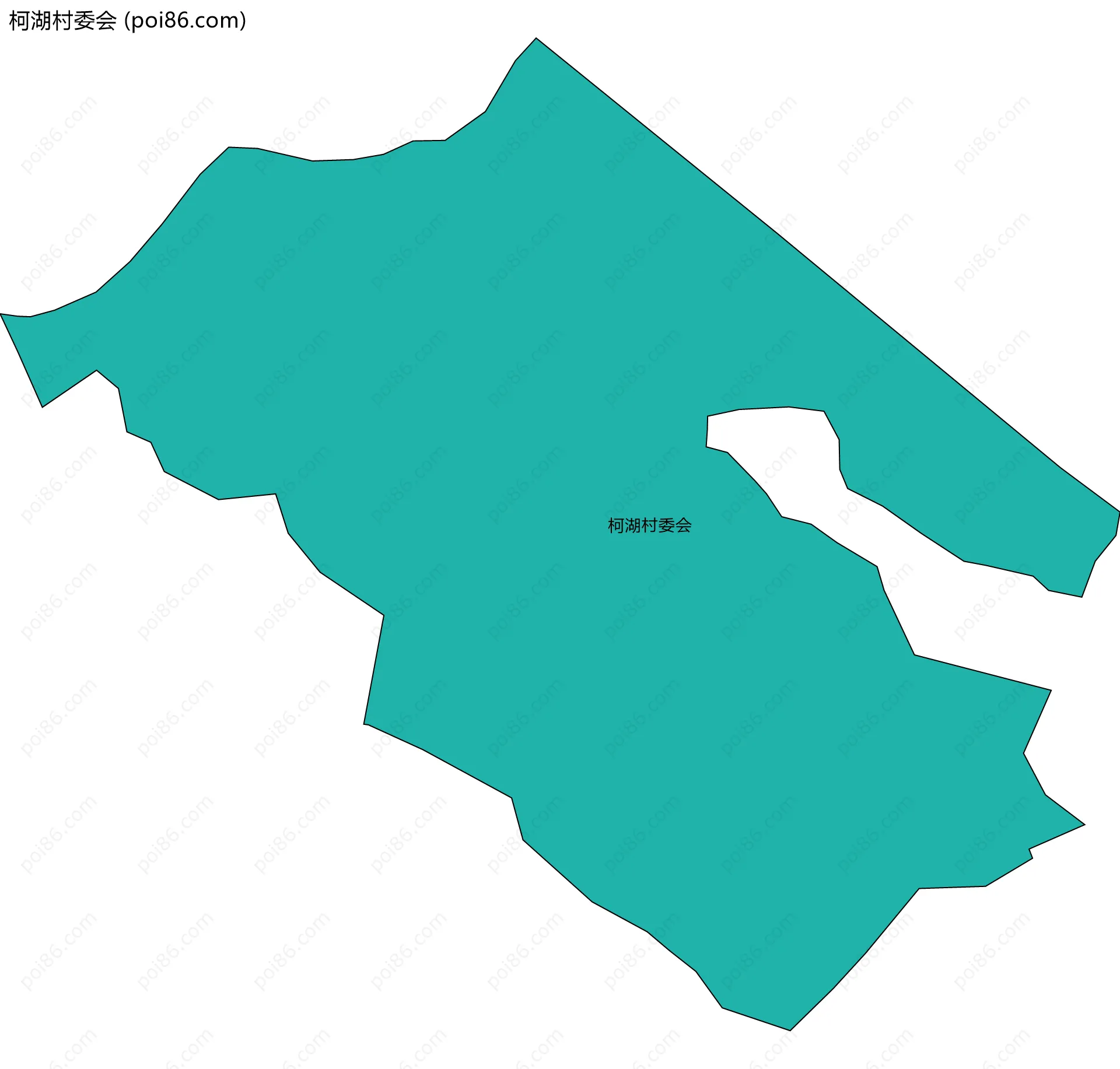 柯湖村委会边界地图