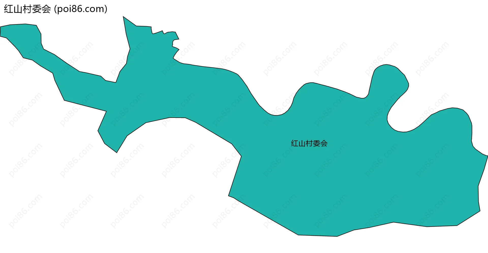 红山村委会边界地图