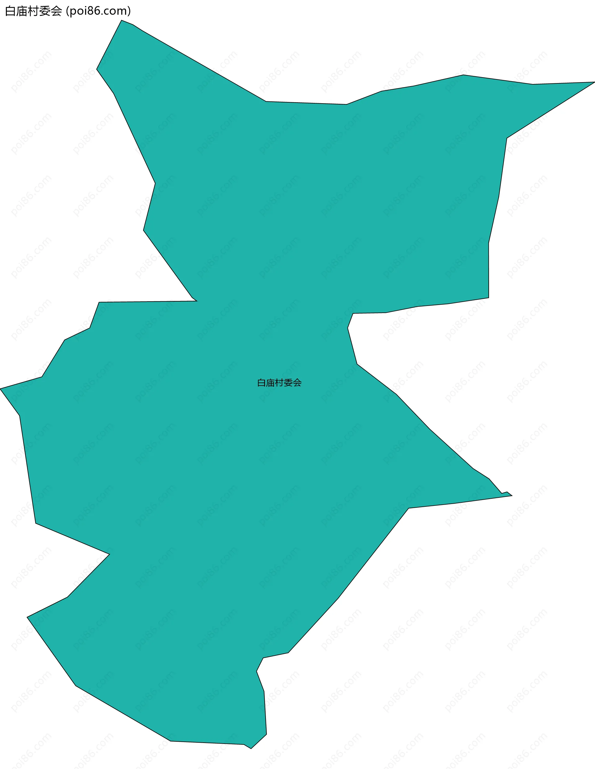 白庙村委会边界地图