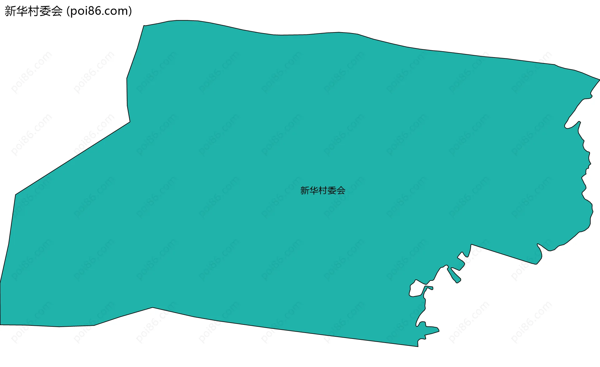 新华村委会边界地图