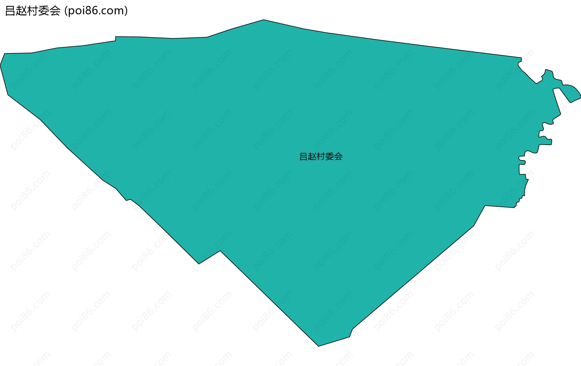 吕赵村委会边界地图