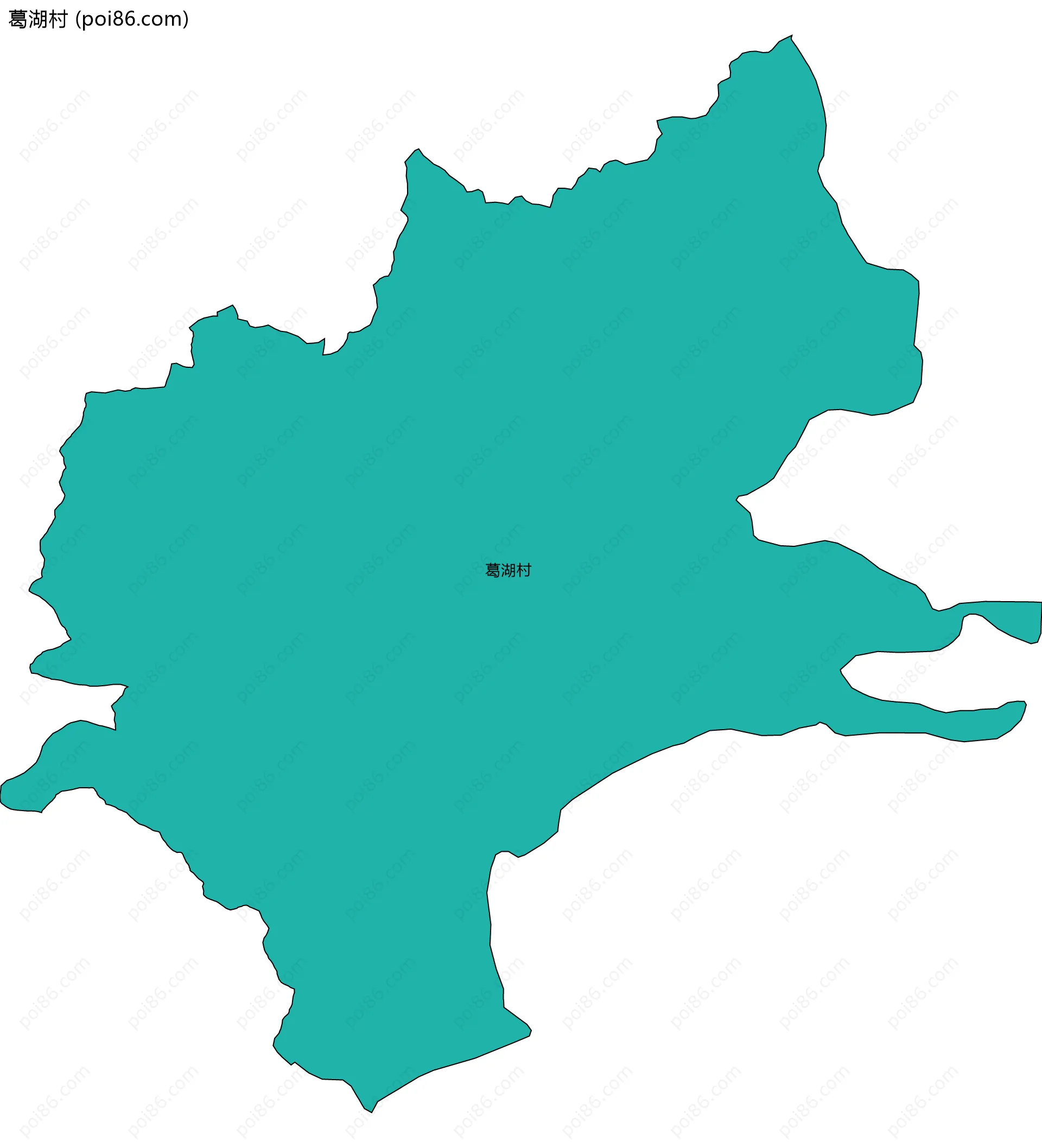 葛湖村边界地图