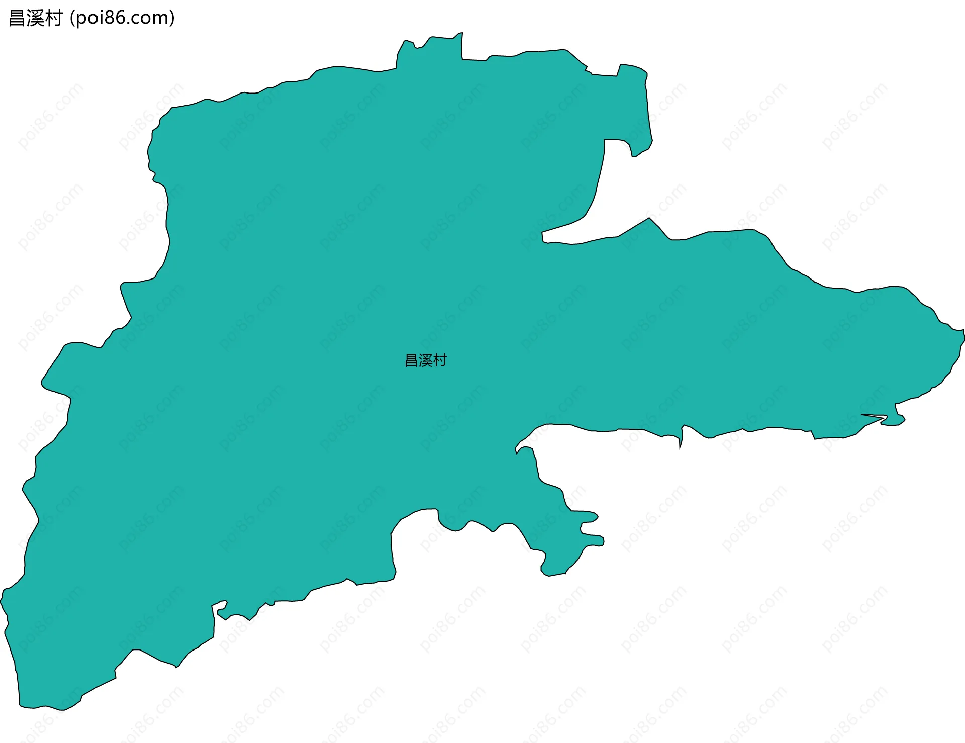 昌溪村边界地图